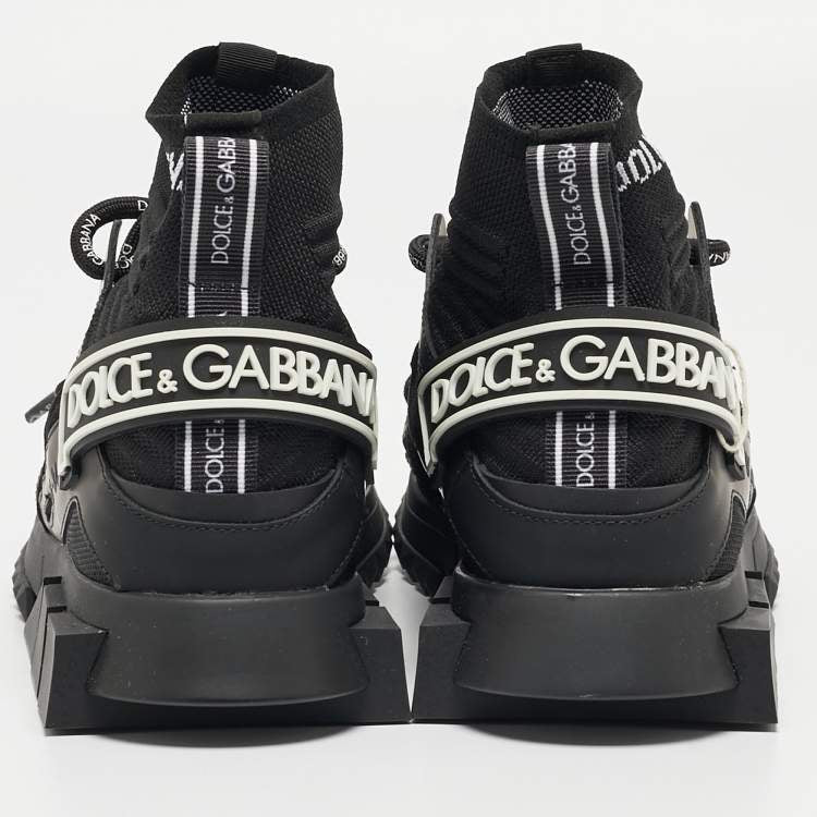 Мъжки високи черни маратонки Dolce & Gabbana Sorrento High Top Men Sneakers