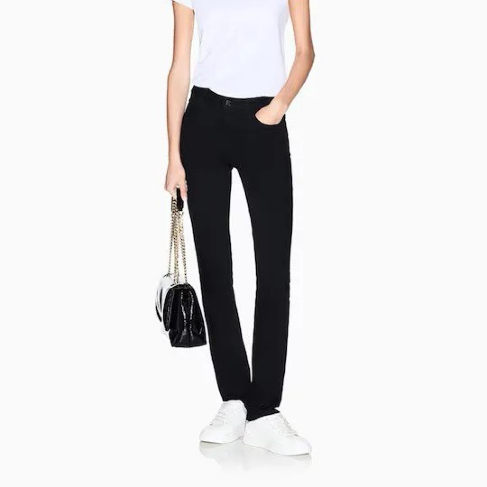 Дамски черни дънки Armani Exchange Women Jeans XW000127 AF10866 MC002 Front View
