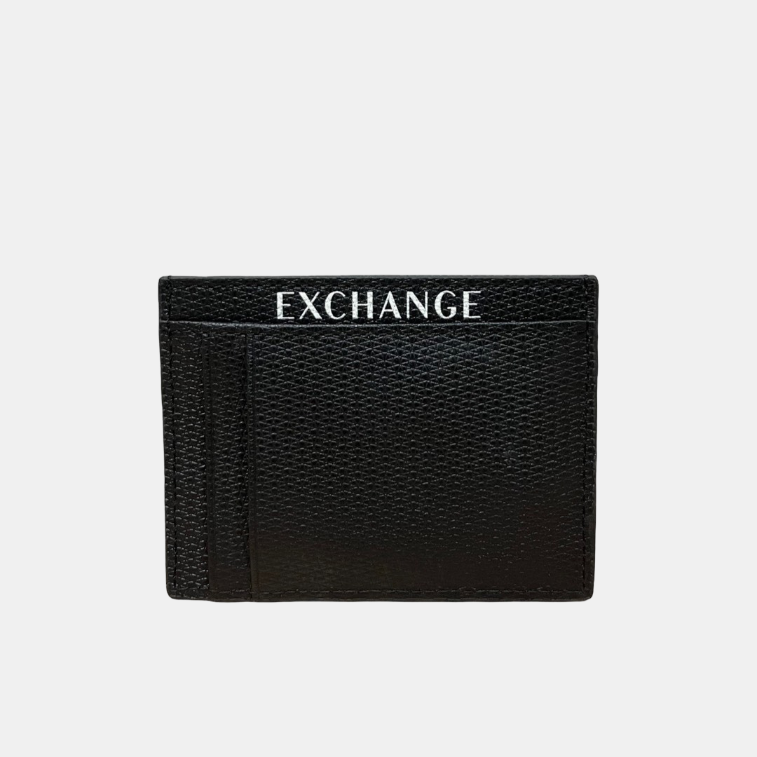 Кардхолдър Armani Exchange от естествена кожа в черно 958053 1A808