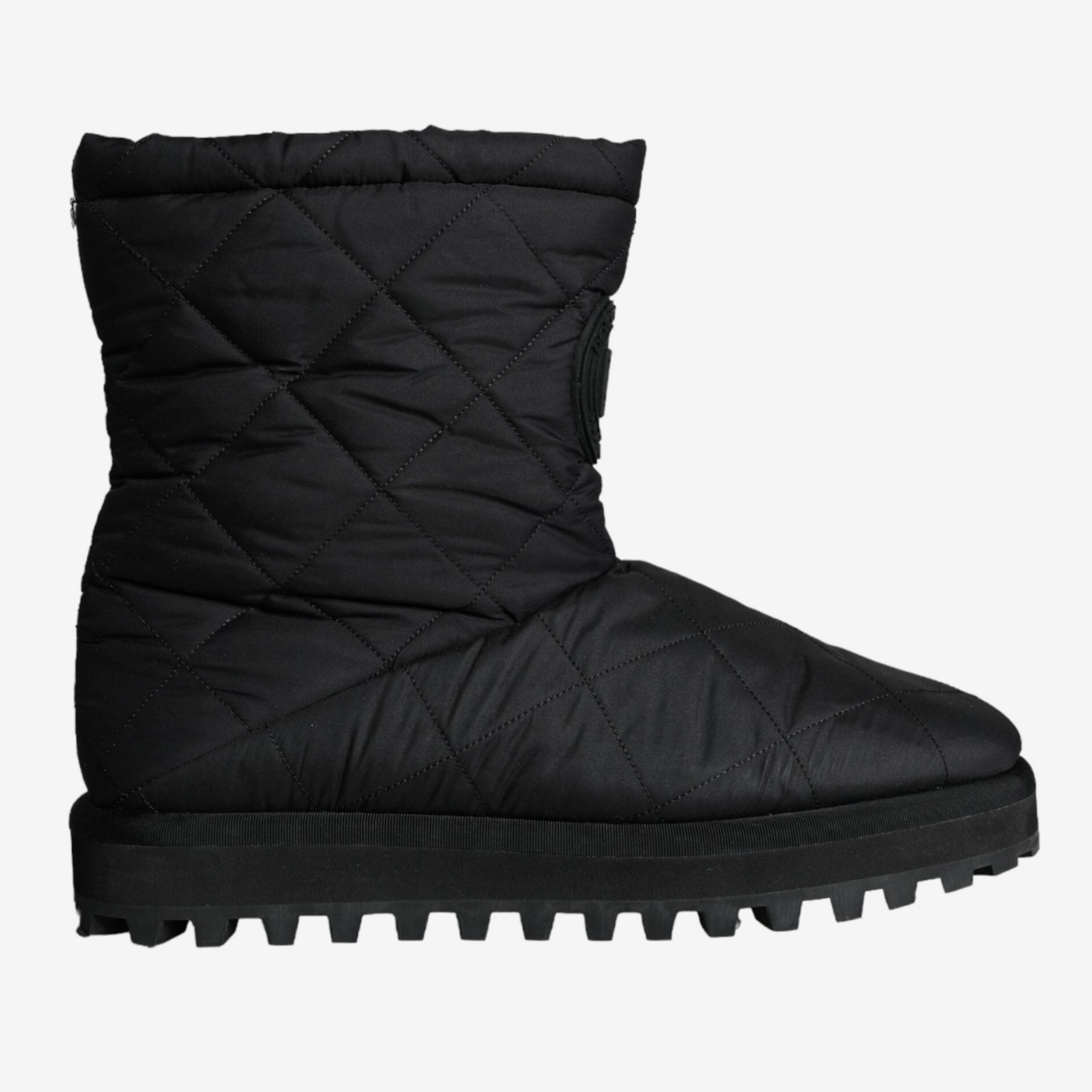 Мъжки луксозни апрески в черно Dolce & Gabbana Men’s Black Nylon Padded Mid Calf Snow Boots