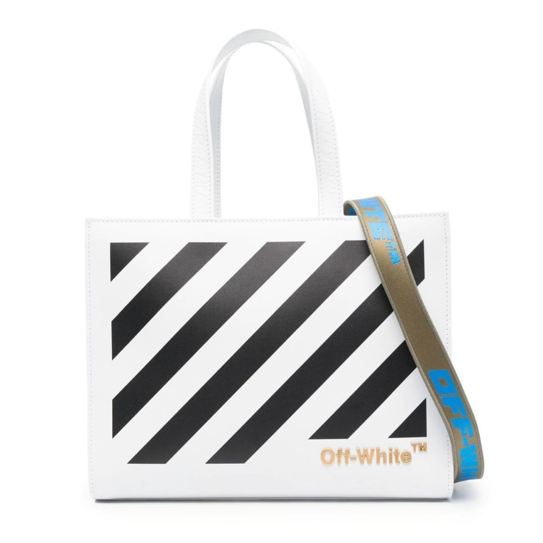 Дамска чанта Off-White Diagonal Hybrid Shopper 28 Lettering Tote Bag