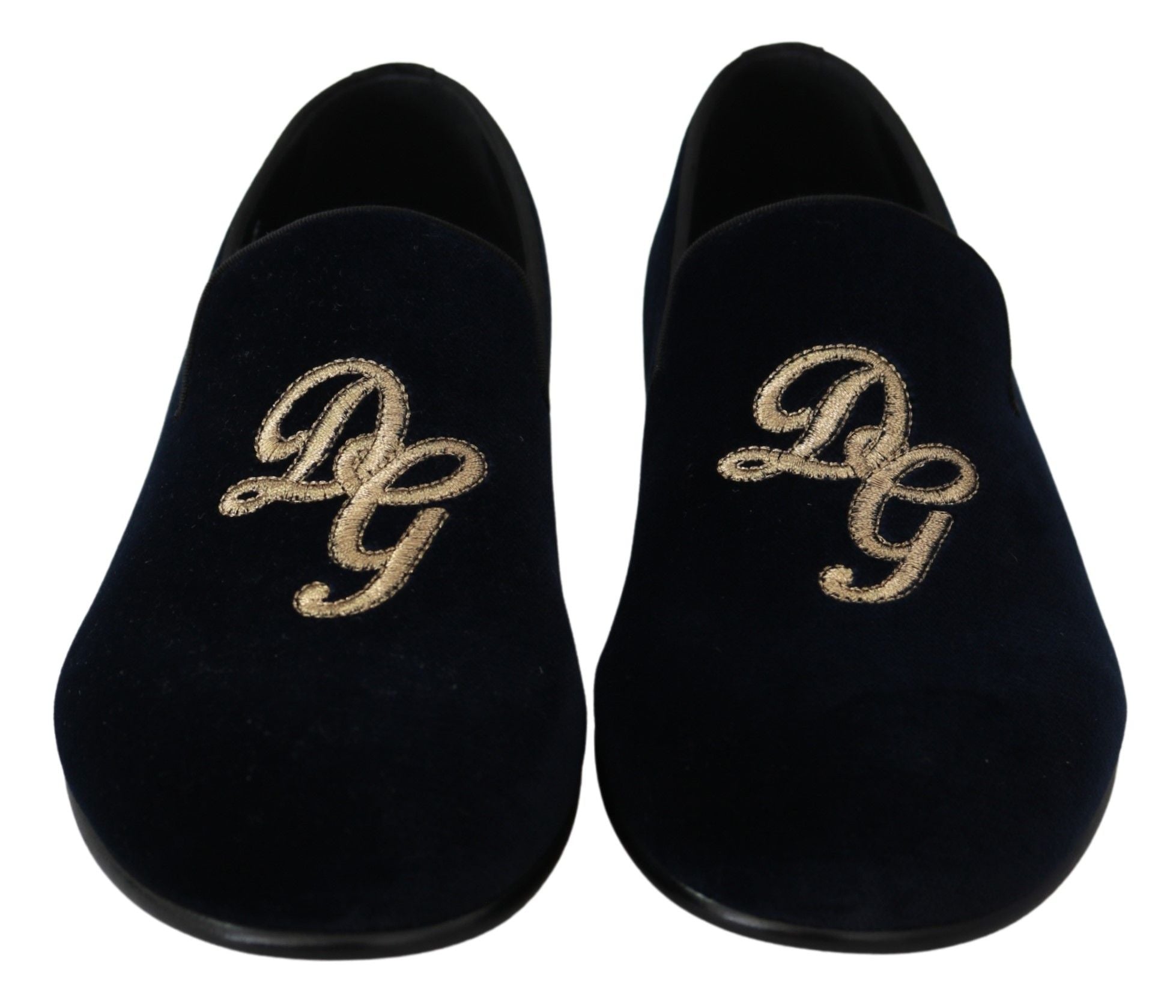 Dolce & Gabbana Elegant Blue Embroidered Loafers