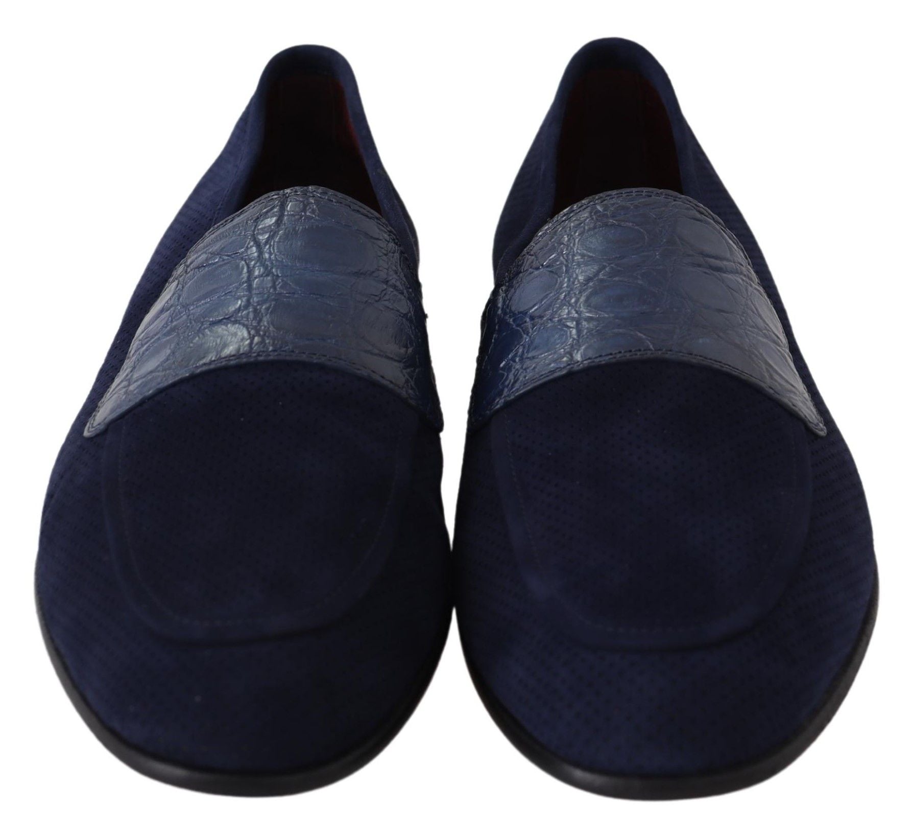 Dolce & Gabbana Elegant Blue Suede Leather Loafers