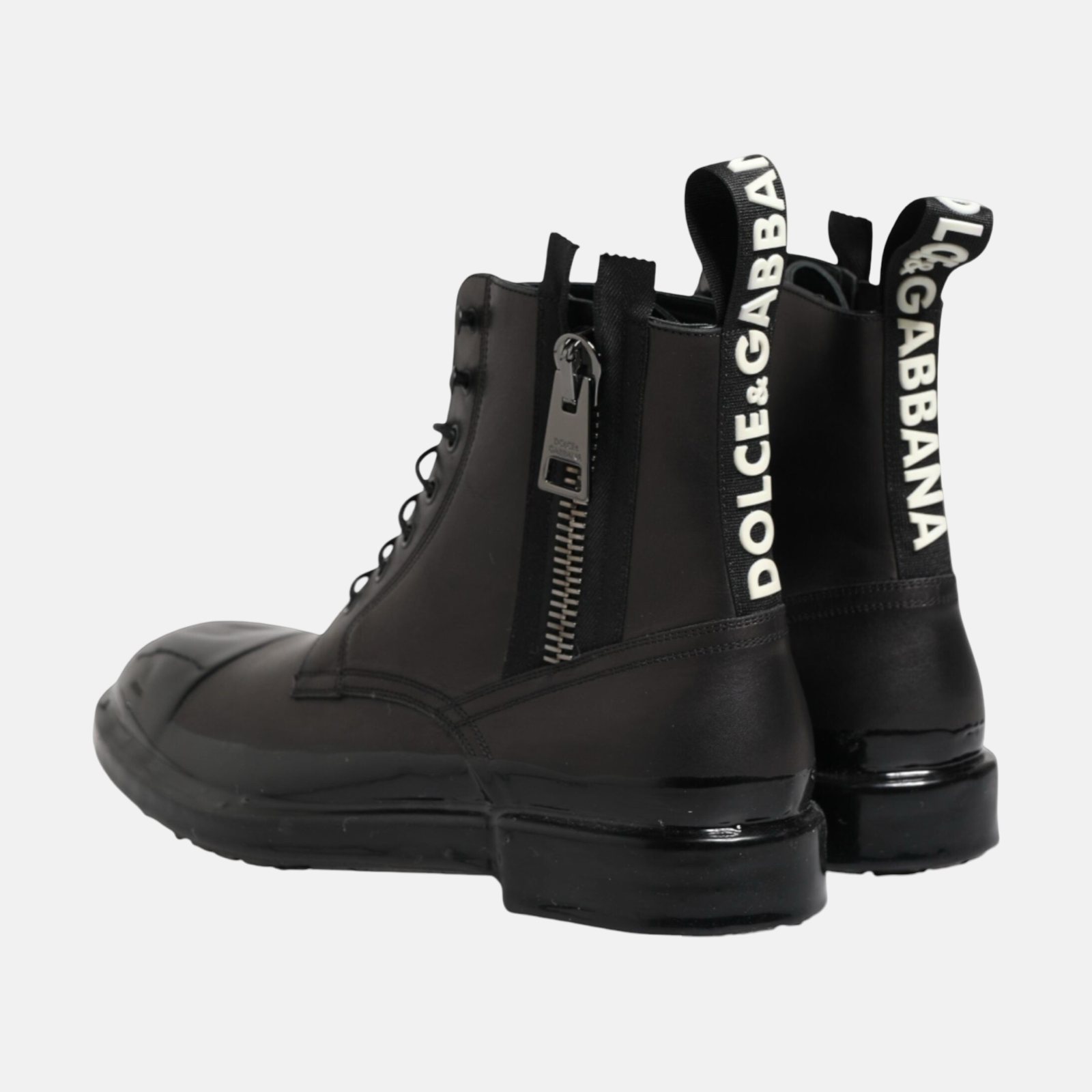 Dolce & Gabbana Firenze Military Men Boots Heel View