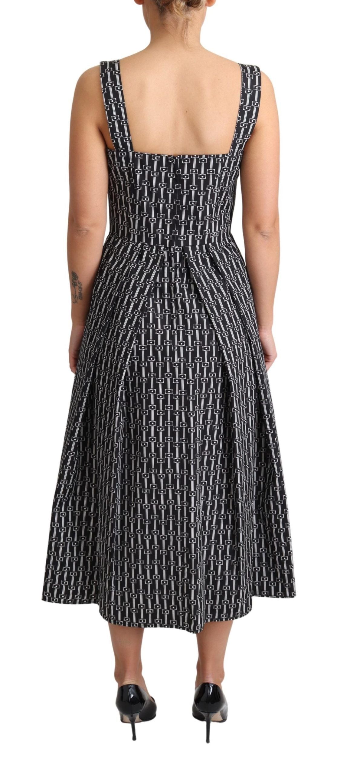 Dolce & Gabbana Elegant Sleeveless Geometric A-line Dress