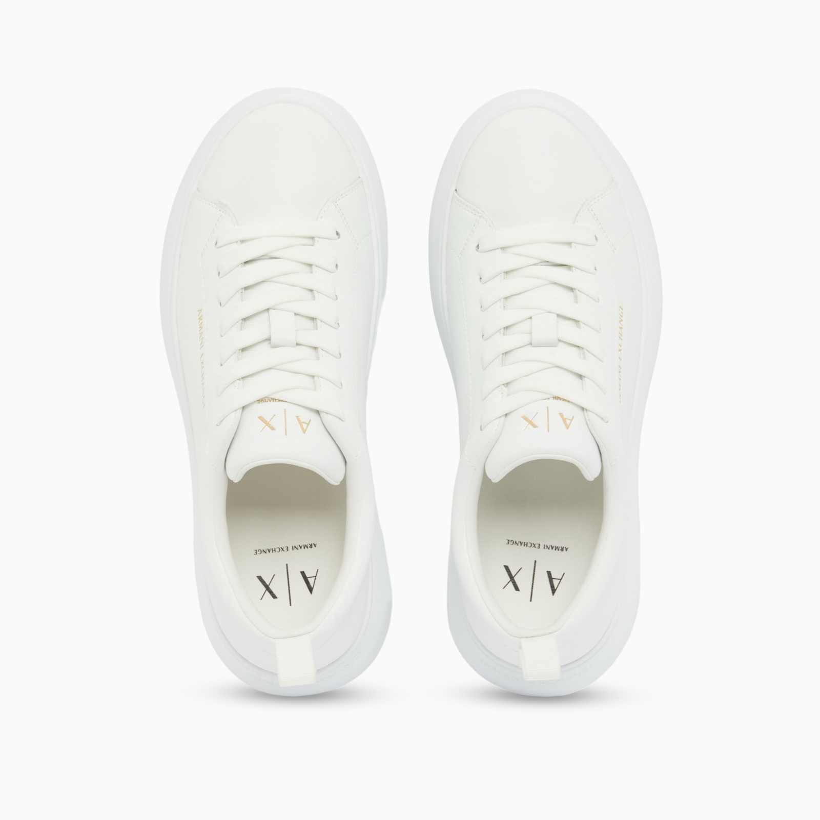 Дамски бели кецове Armani Exchange Women Sneakers XW002790 AF11912 U002 Top View