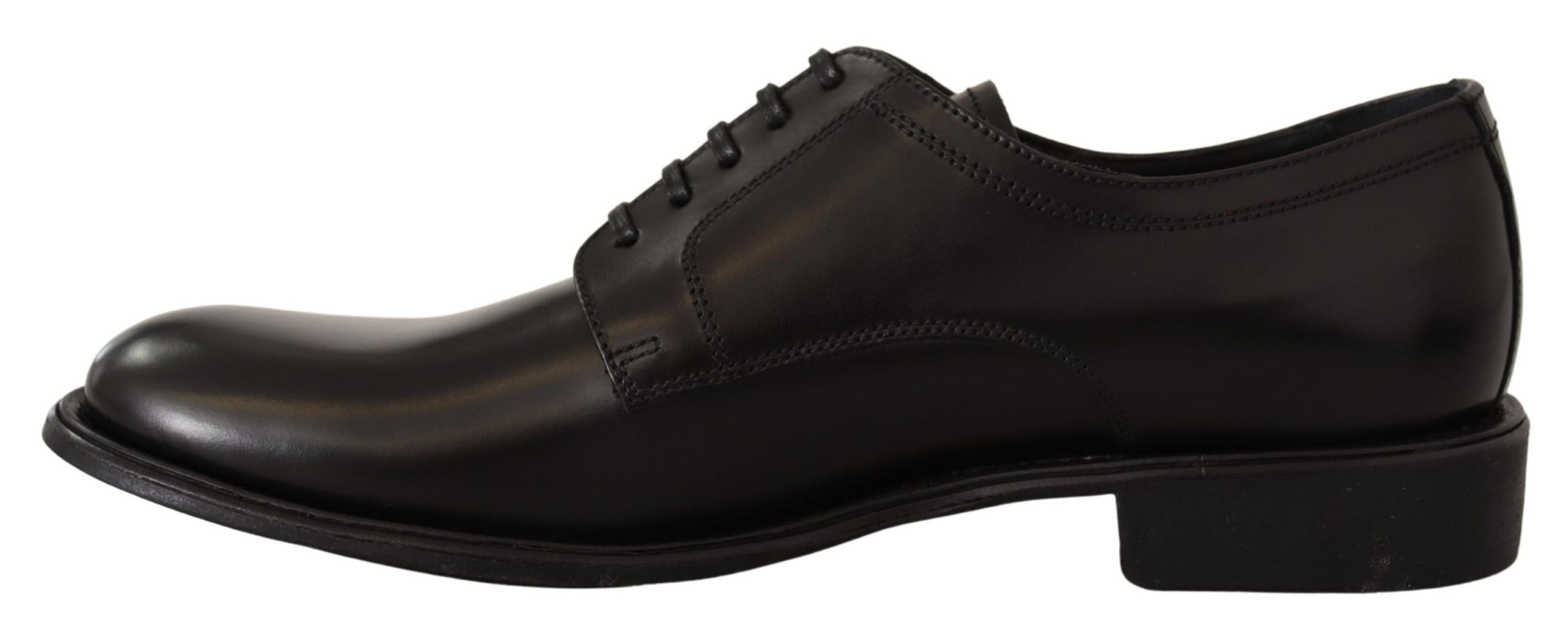 Dolce & Gabbana Elegant Black Leather Formal Derby Shoes