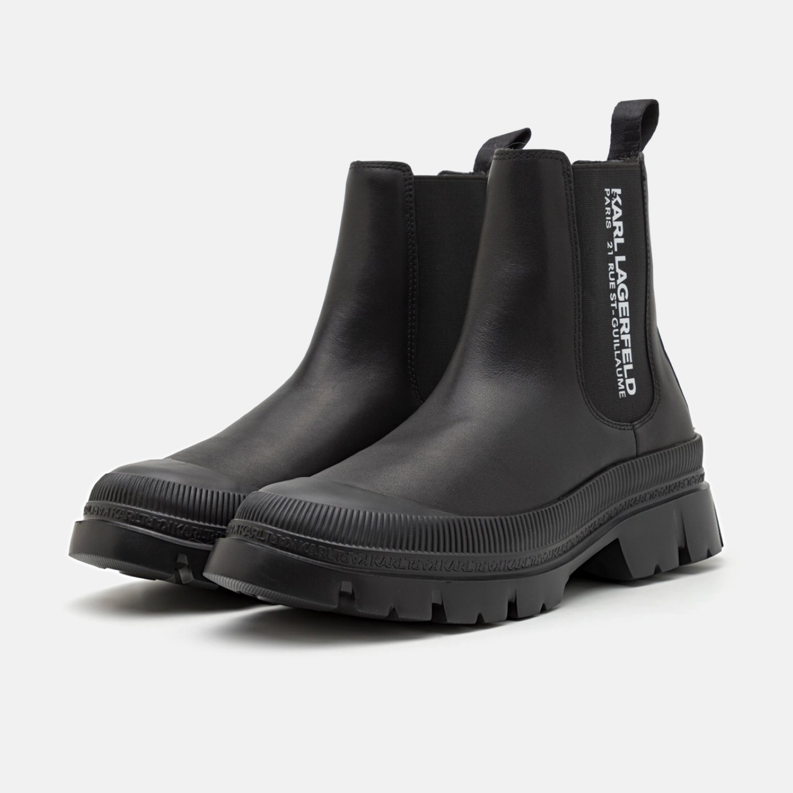 Мъжки боти Men’s ankle boots Karl Lagerfeld KL25244 000 Black front view