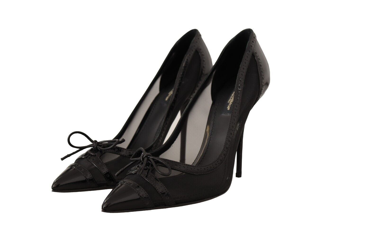 Dolce & Gabbana Elegant Black Mesh Stiletto Pumps