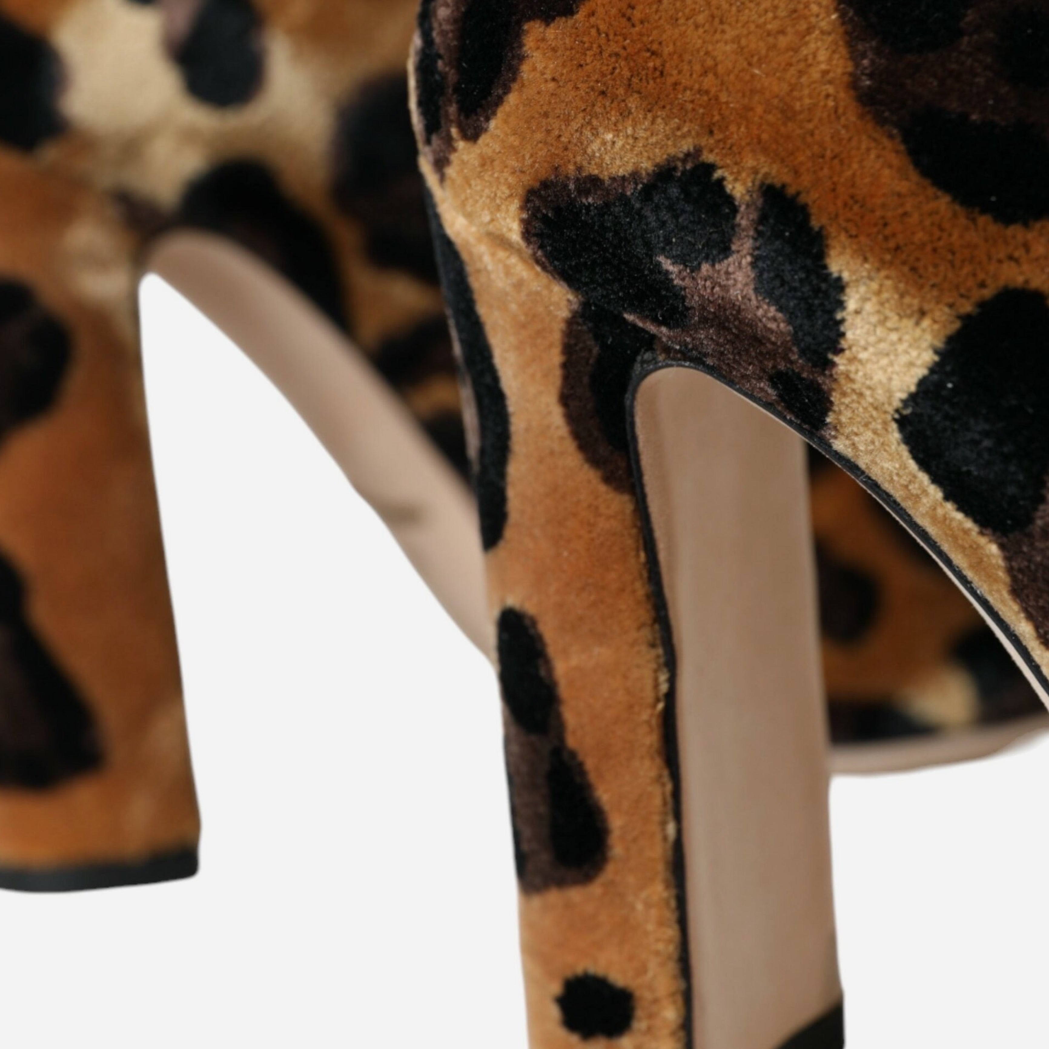 Дамски луксозни леопардови обувки на висок ток Dolce & Gabbana Women’s Leopard Heels