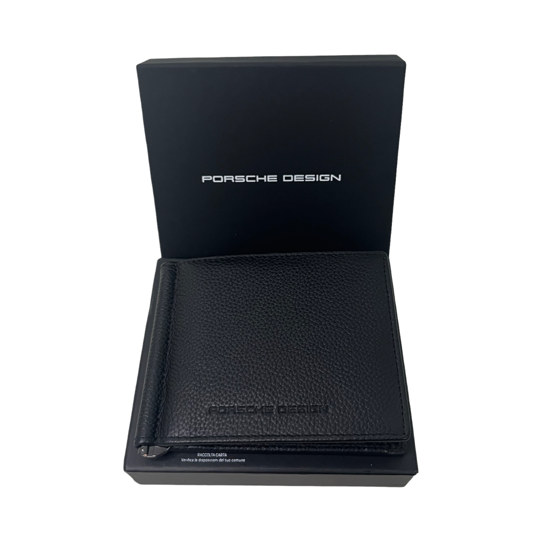 Мъжки картхолдър с щипка за пари и монетник Porsche Design OST09937_NERO_001 в черно