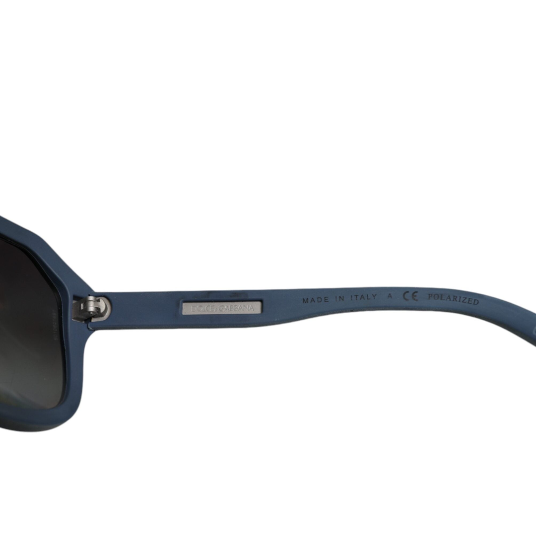 Дамски слънчеви очила Dolce & Gabbana Blue Metal Frame Rubber Skin Polarized Mirror Lens Sunglasses