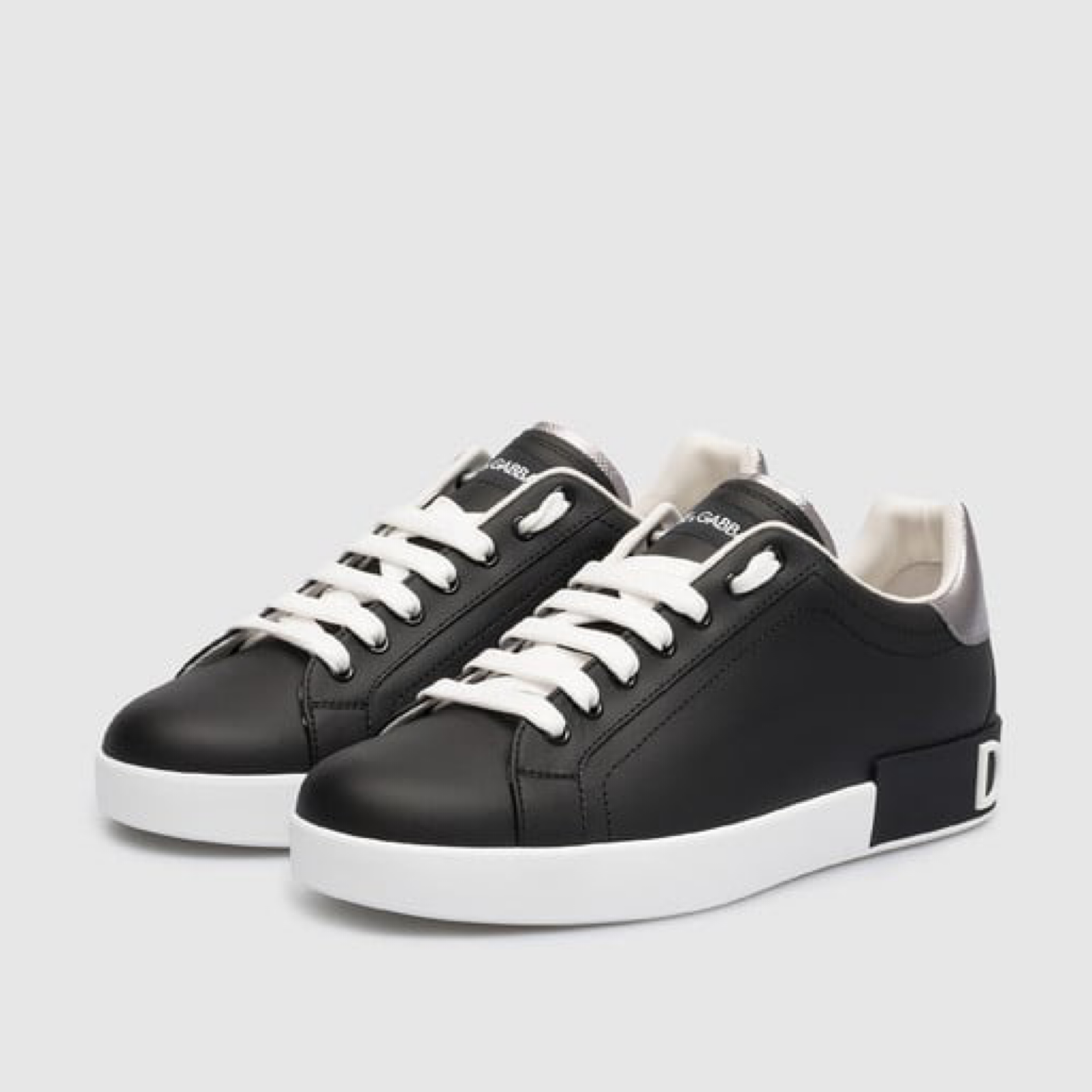 Мъжки черни кецове Dolce & Gabbana Portofino Men Sneakers Lateral View