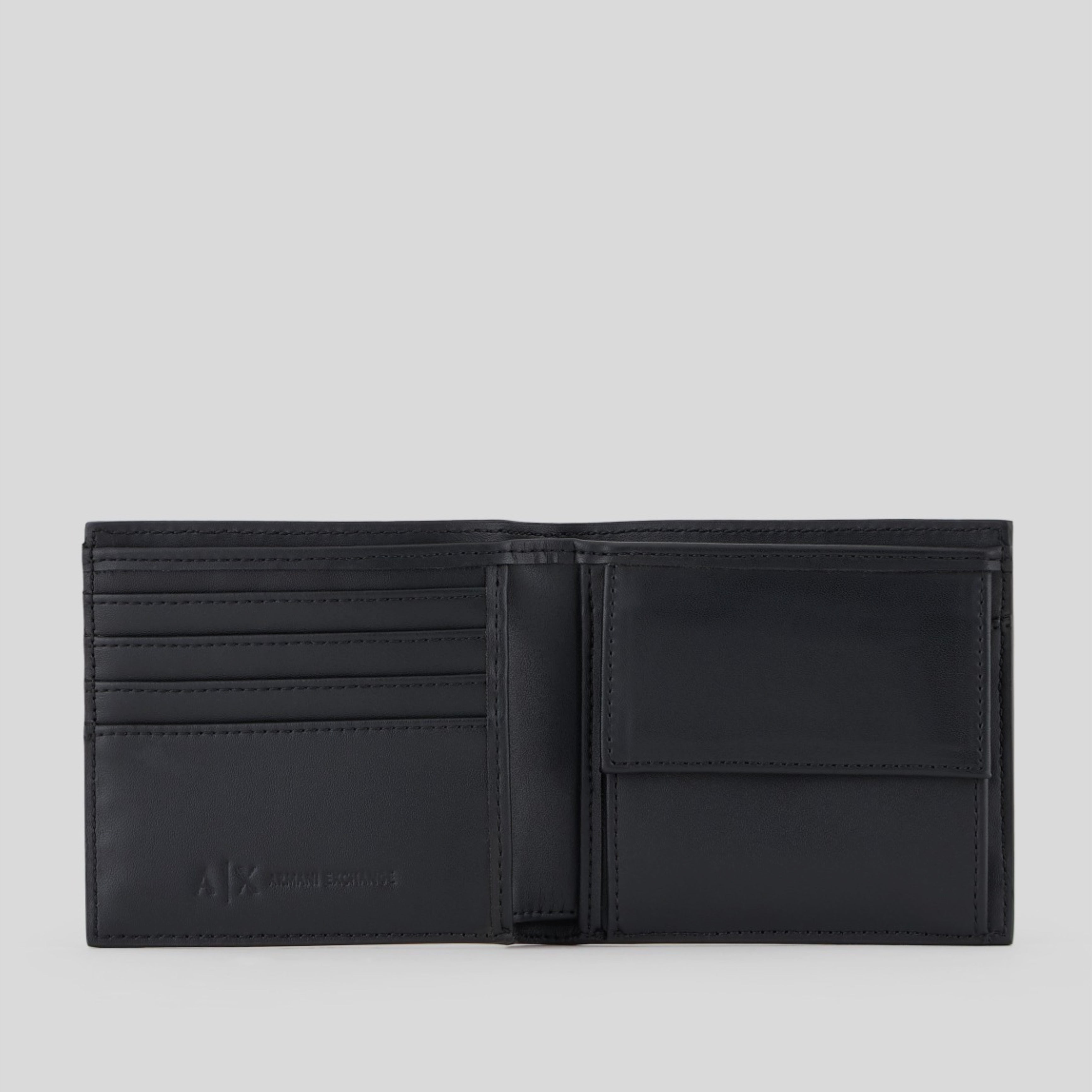 Мъжки портфейл от естествена кожа Men’s wallet Armani Exchange
958098 4F863 00020 Black