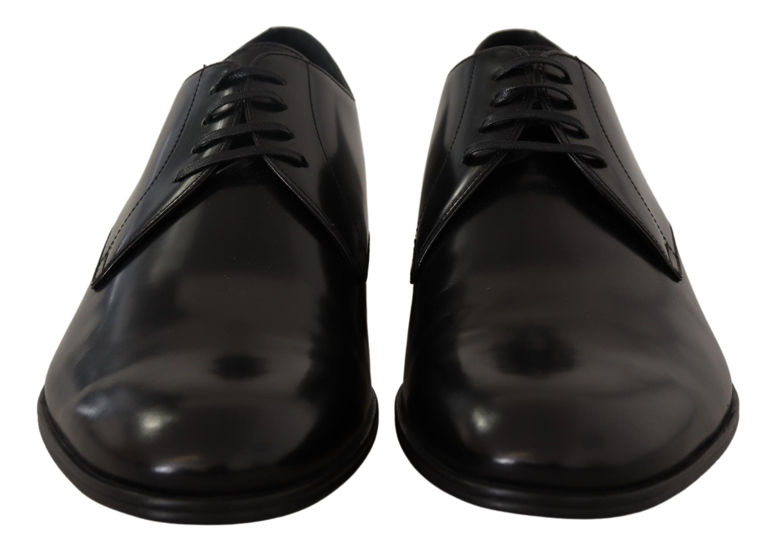 Dolce & Gabbana Elegant Black Leather Derby Shoes