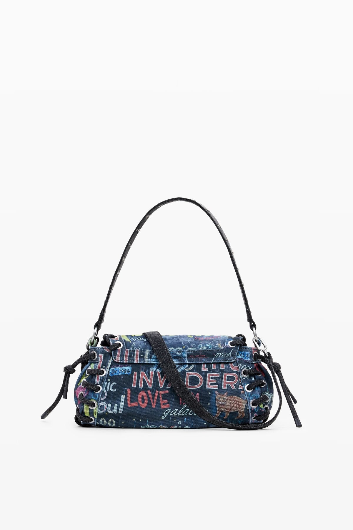 Дамска чанта Women’s medium graffiti bag Desigual 25WAXD22 9019 back view