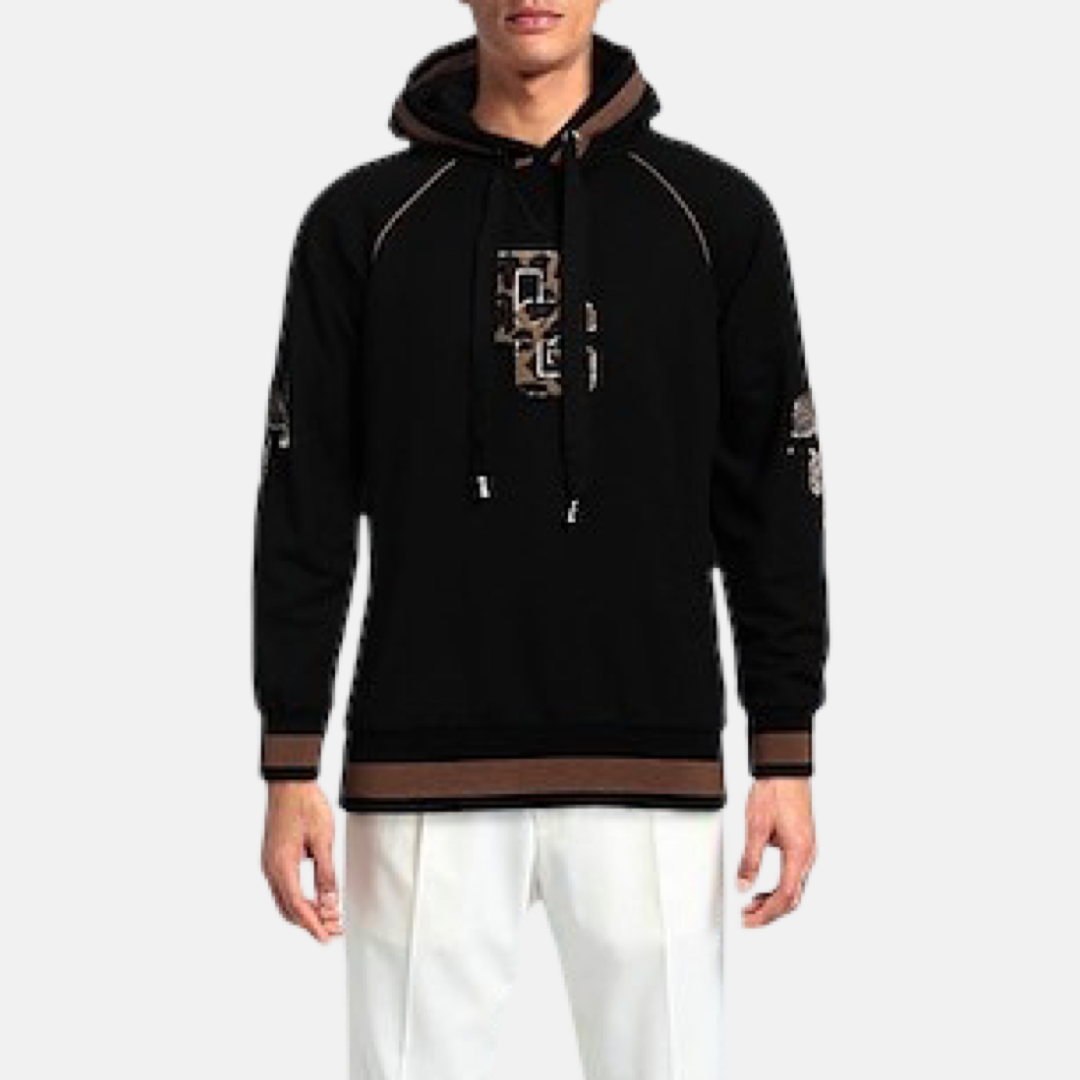 Мъжко худи с принт леопарди Dolce & Gabbana Chic Leopard Motive Hooded Sweatshirt