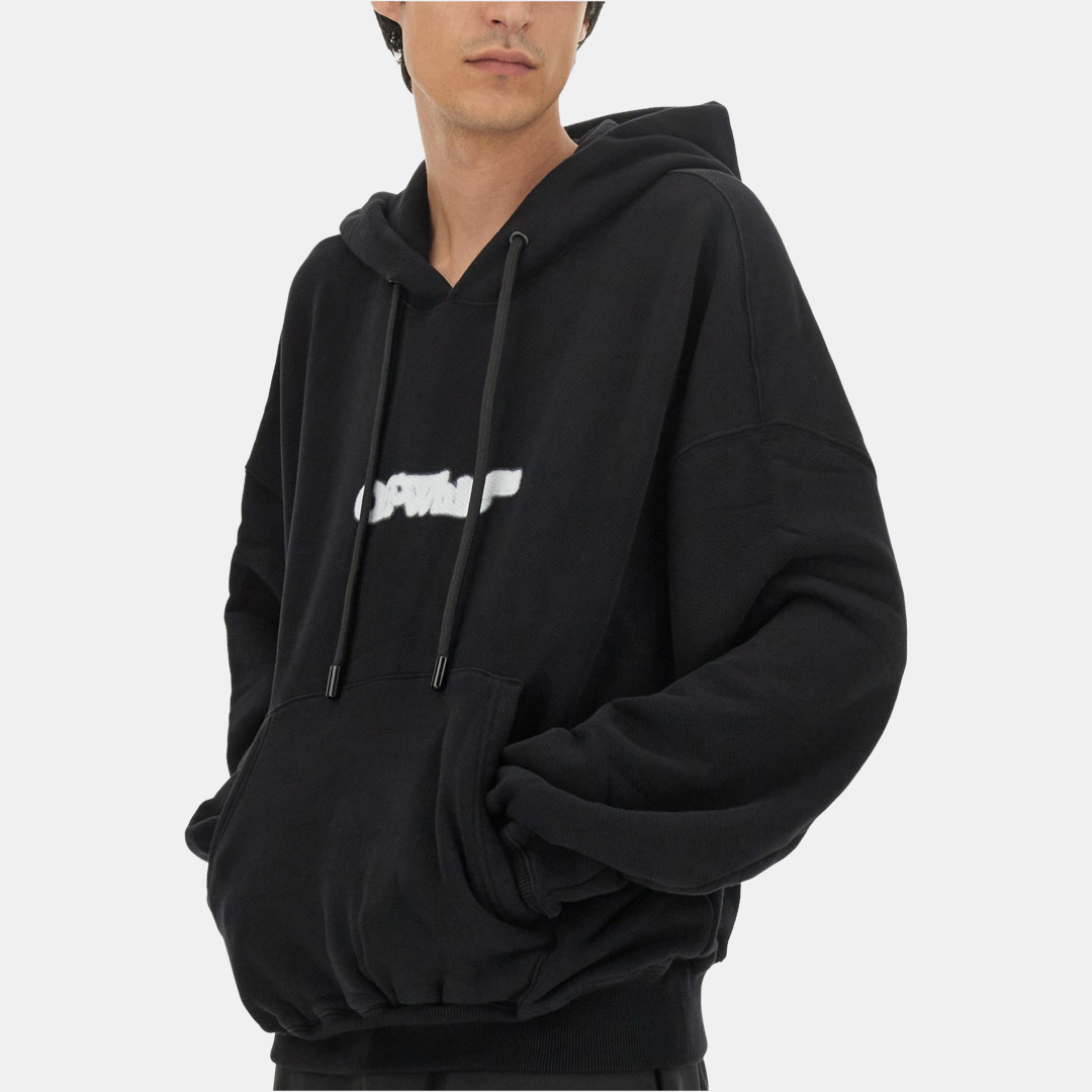 Мъжко черно худи Off-White Spray-printed Men Hoodie