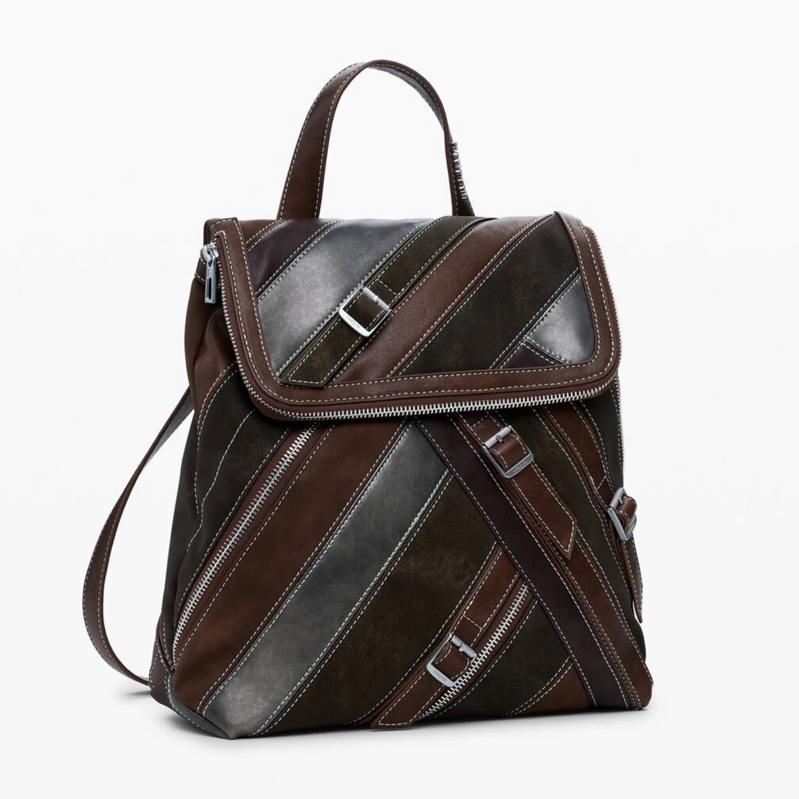 Дамска кафява раница Desigual Women Rucksack 25WAKP26 6075U Side View