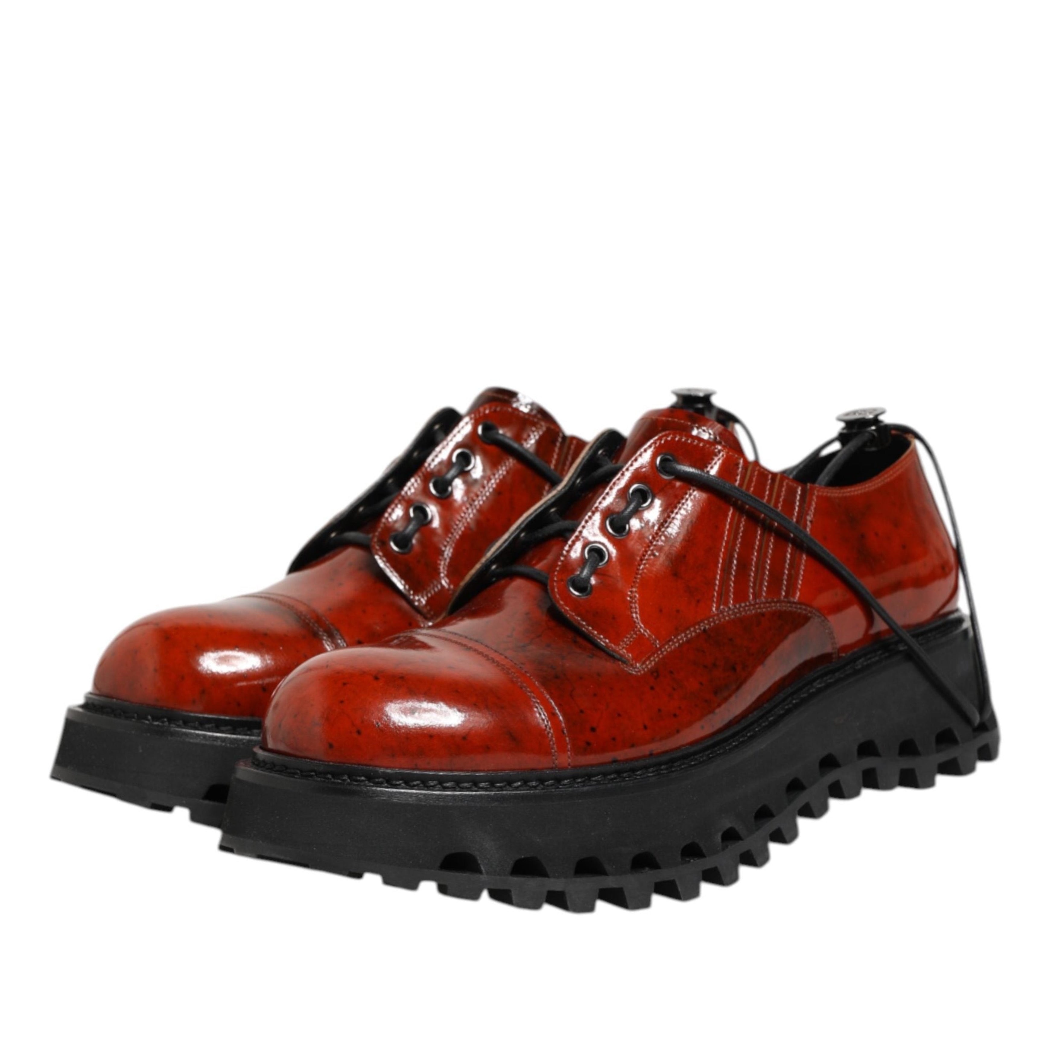 Мъжки обувки Men’s luxury derby shoes DOLCE & GABBANA Red-Brown