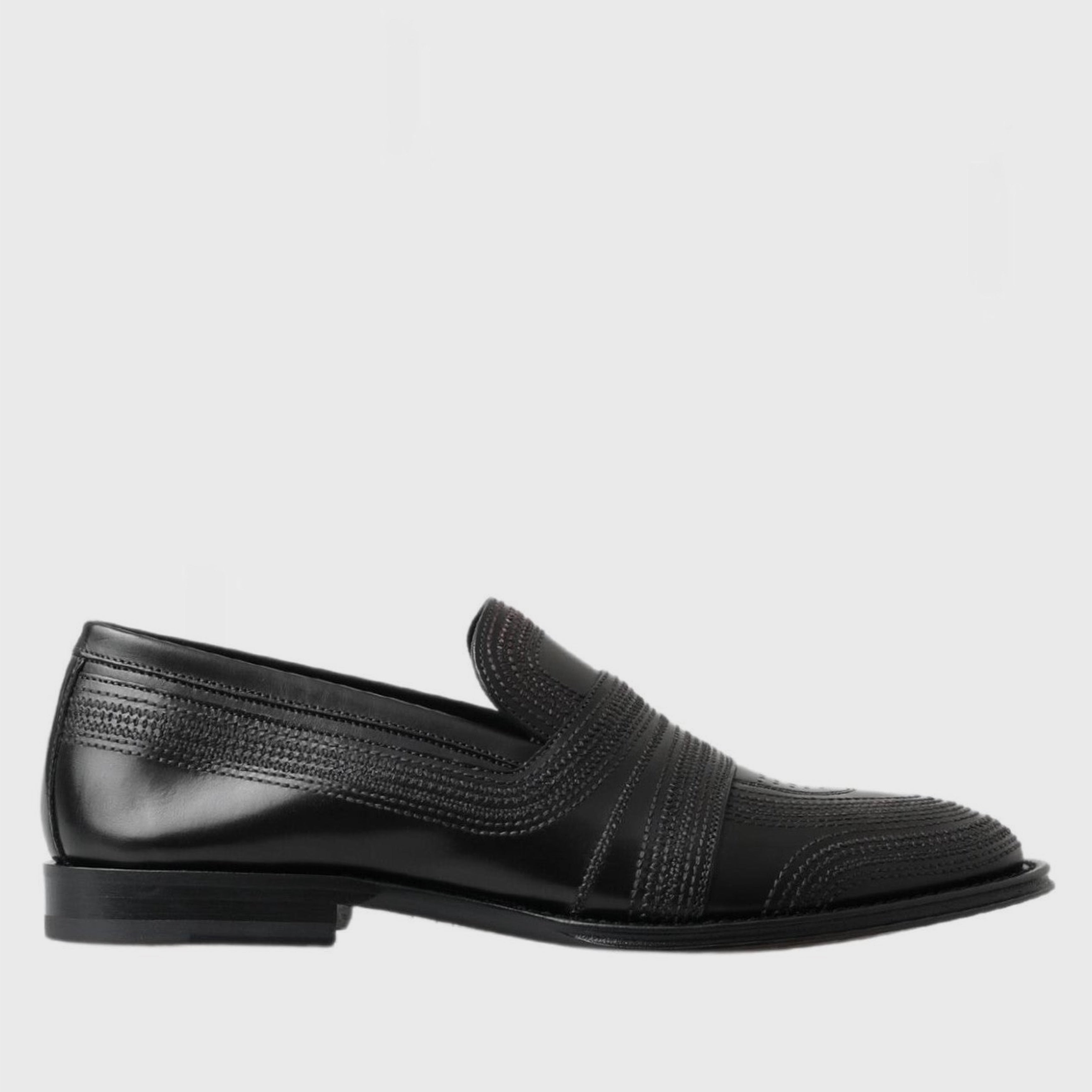 Мъжки луксозни мокасини от естествена кожа DOLCE & GABBANA Men’s Luxury Elegant Black Leather Loafers