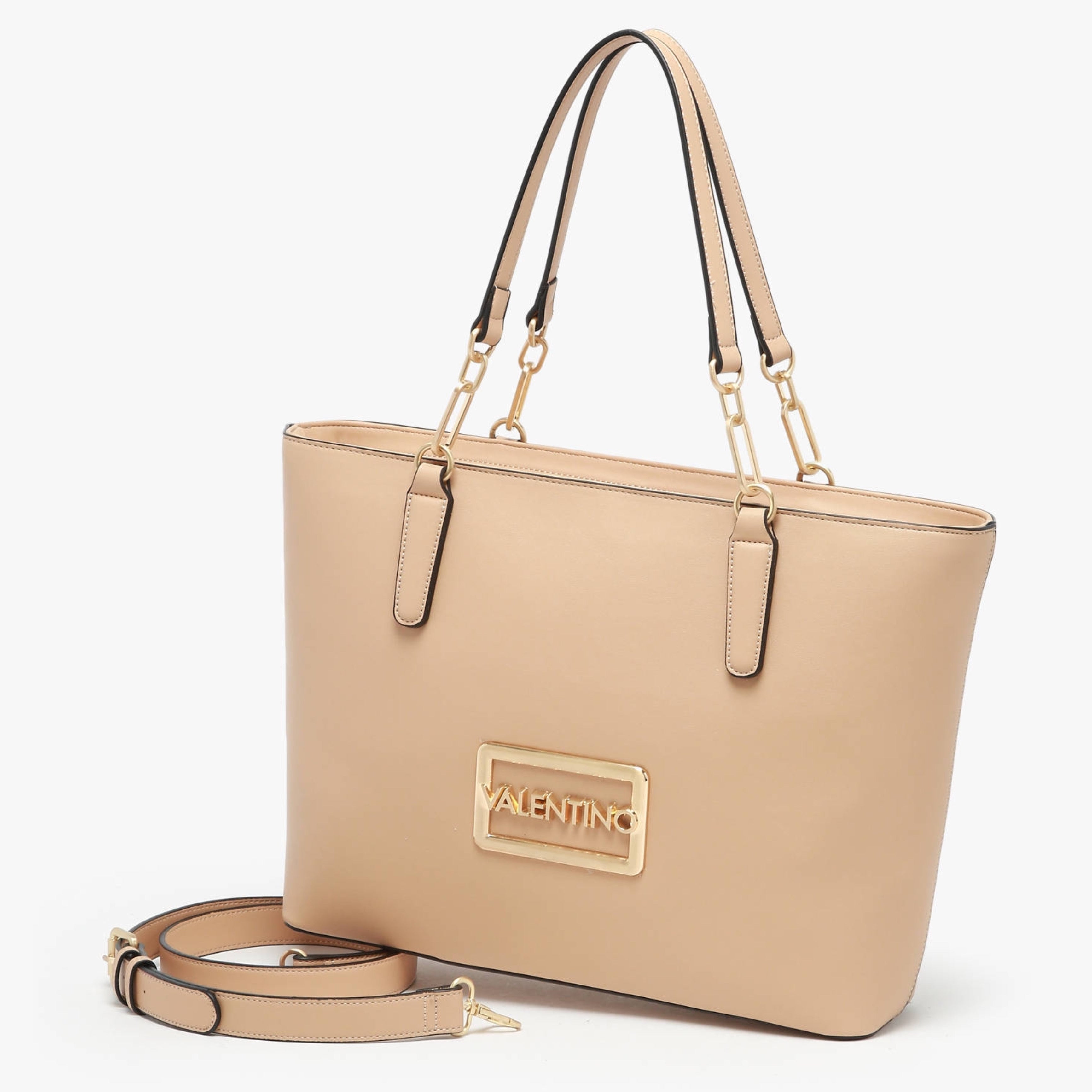 Дамска чанта Valentino Princesa Shopping Bag VBS7R106 в бежово