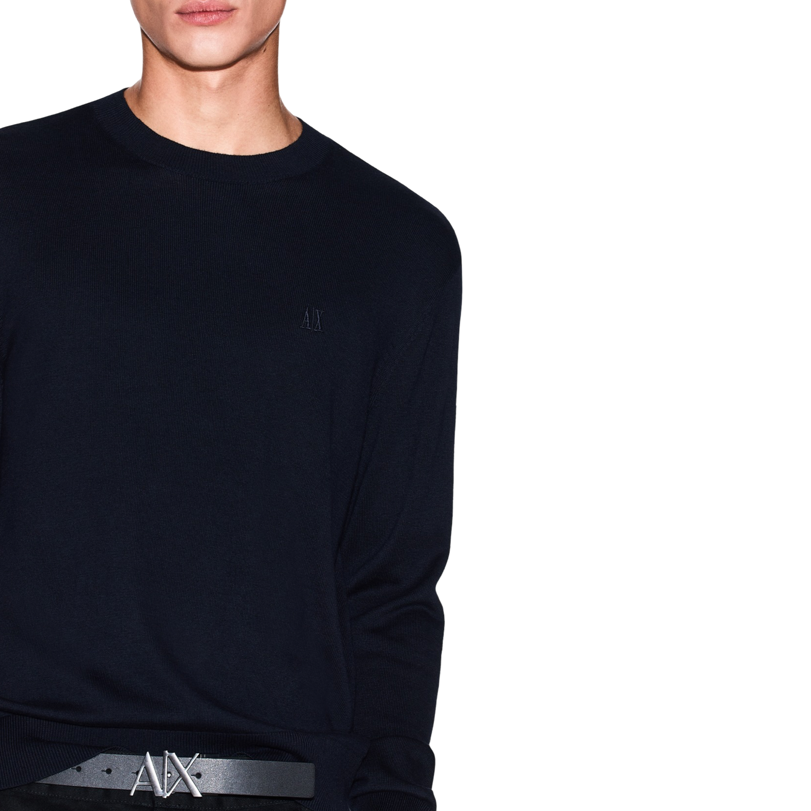 Мъжки син пуловер Armani Exchange Men Sweater XM000338 AF12291 Close-Up