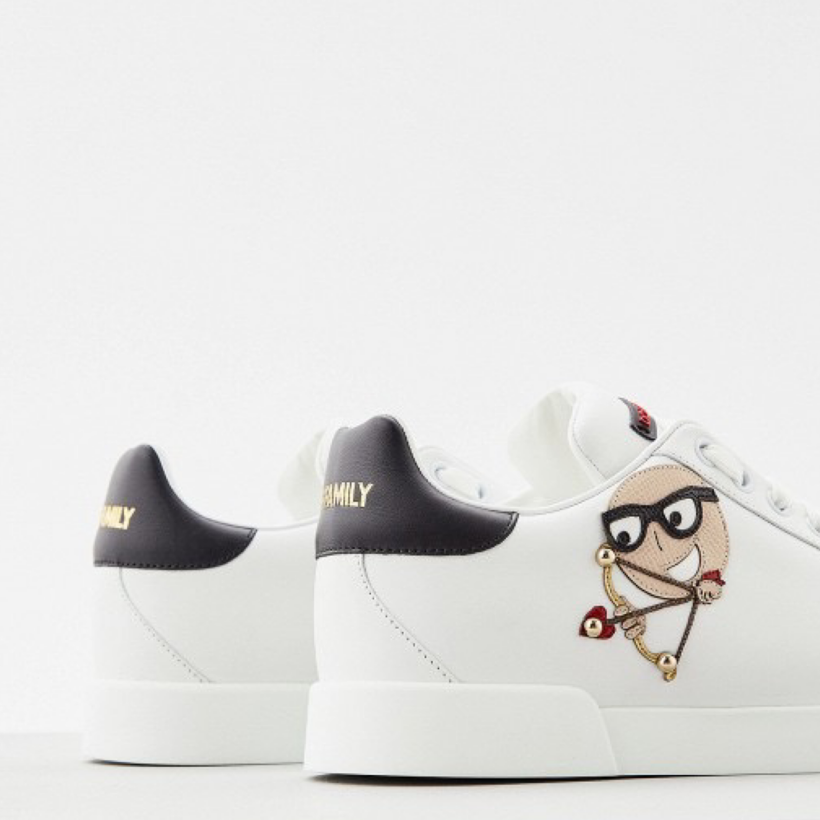 Dolce & Gabbana #DGFamily Portofino Women Sneakers Heel View