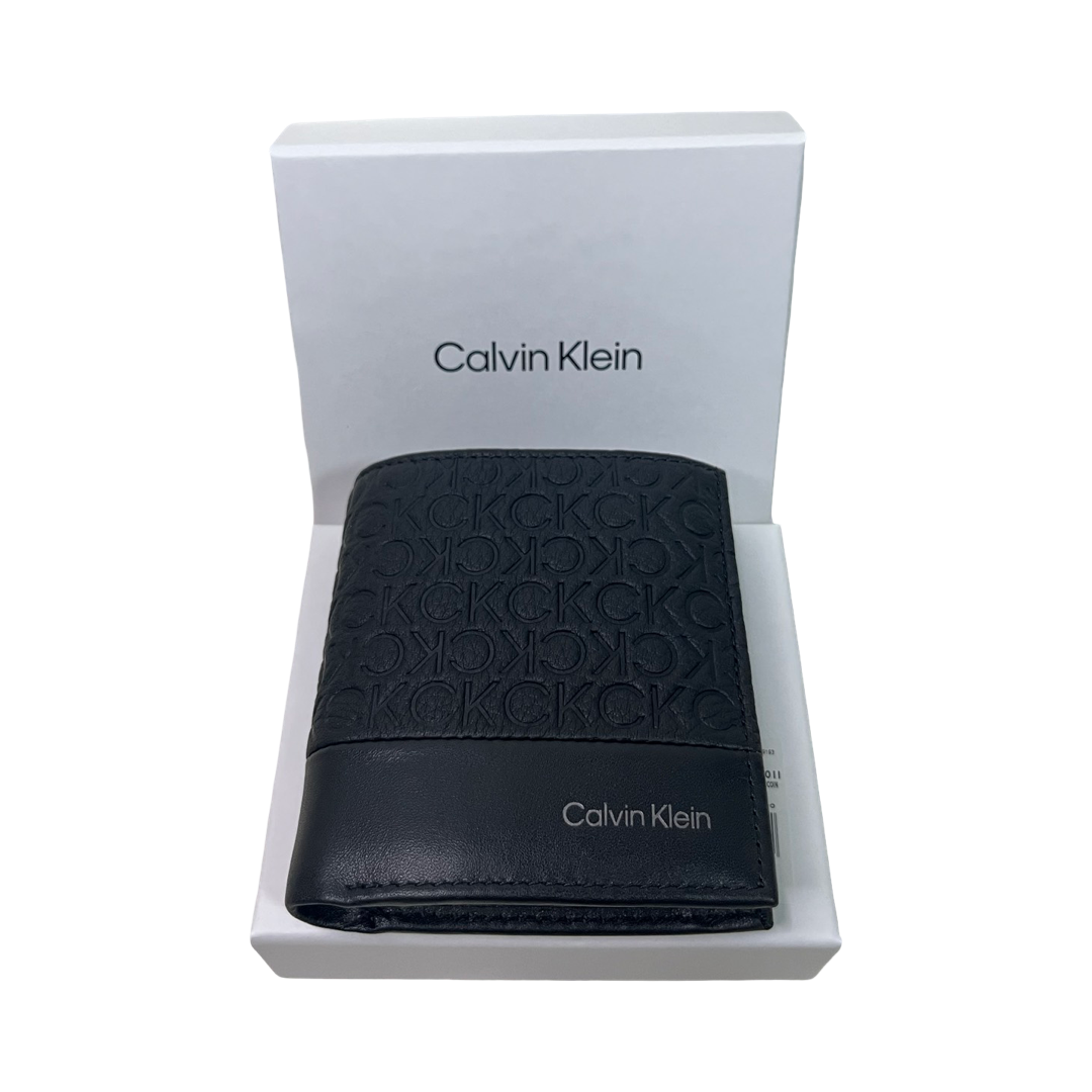 Мъжки вертикален портфейл от естествена кожа Calvin Klein K50K509765