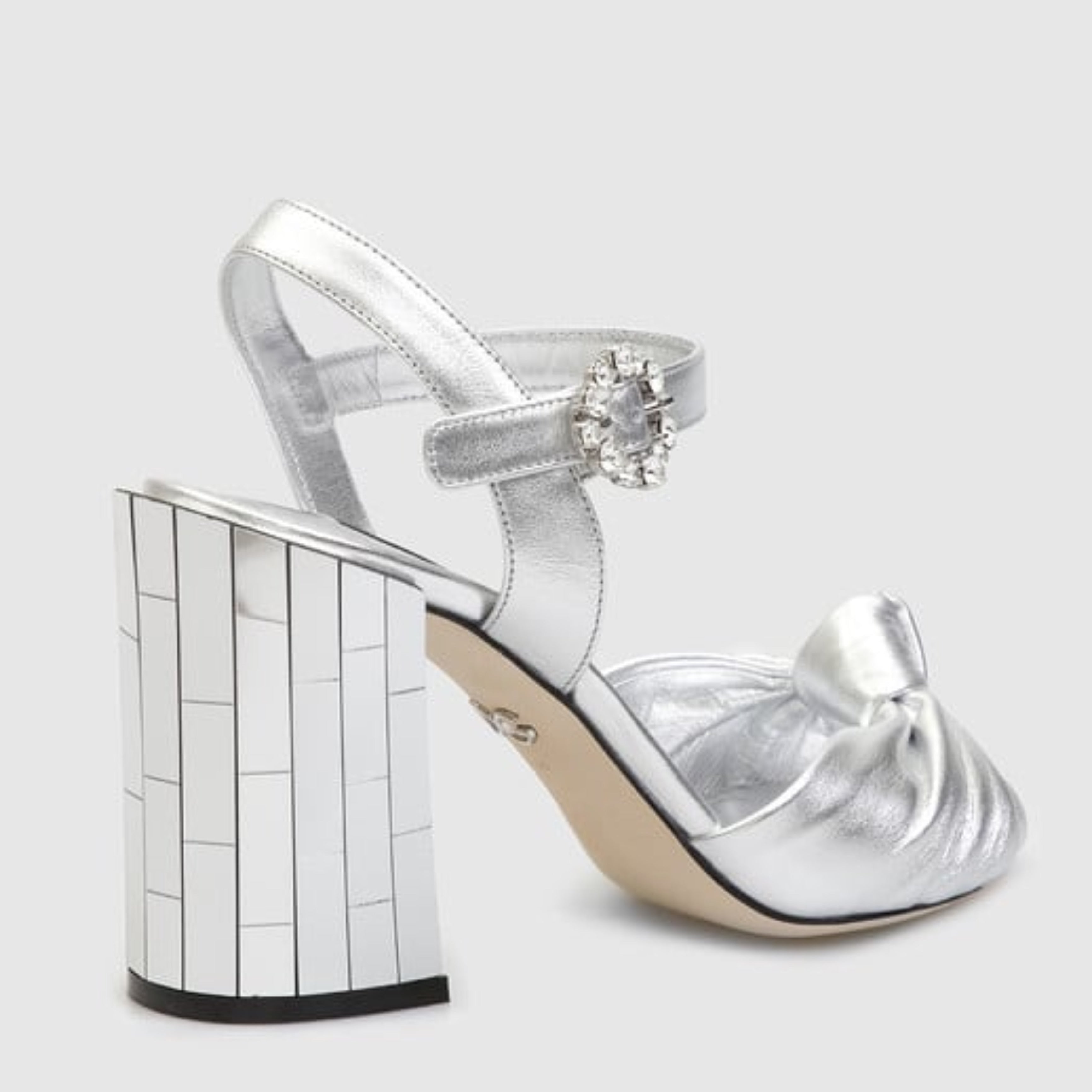 Dolce & Gabbana Silver Heels Sandals