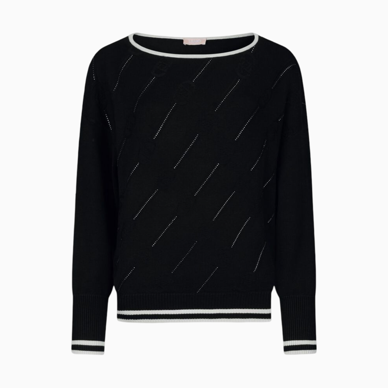 Дамски черен пуловер Liu Jo Women Sweater TF5206 MS63L Front View