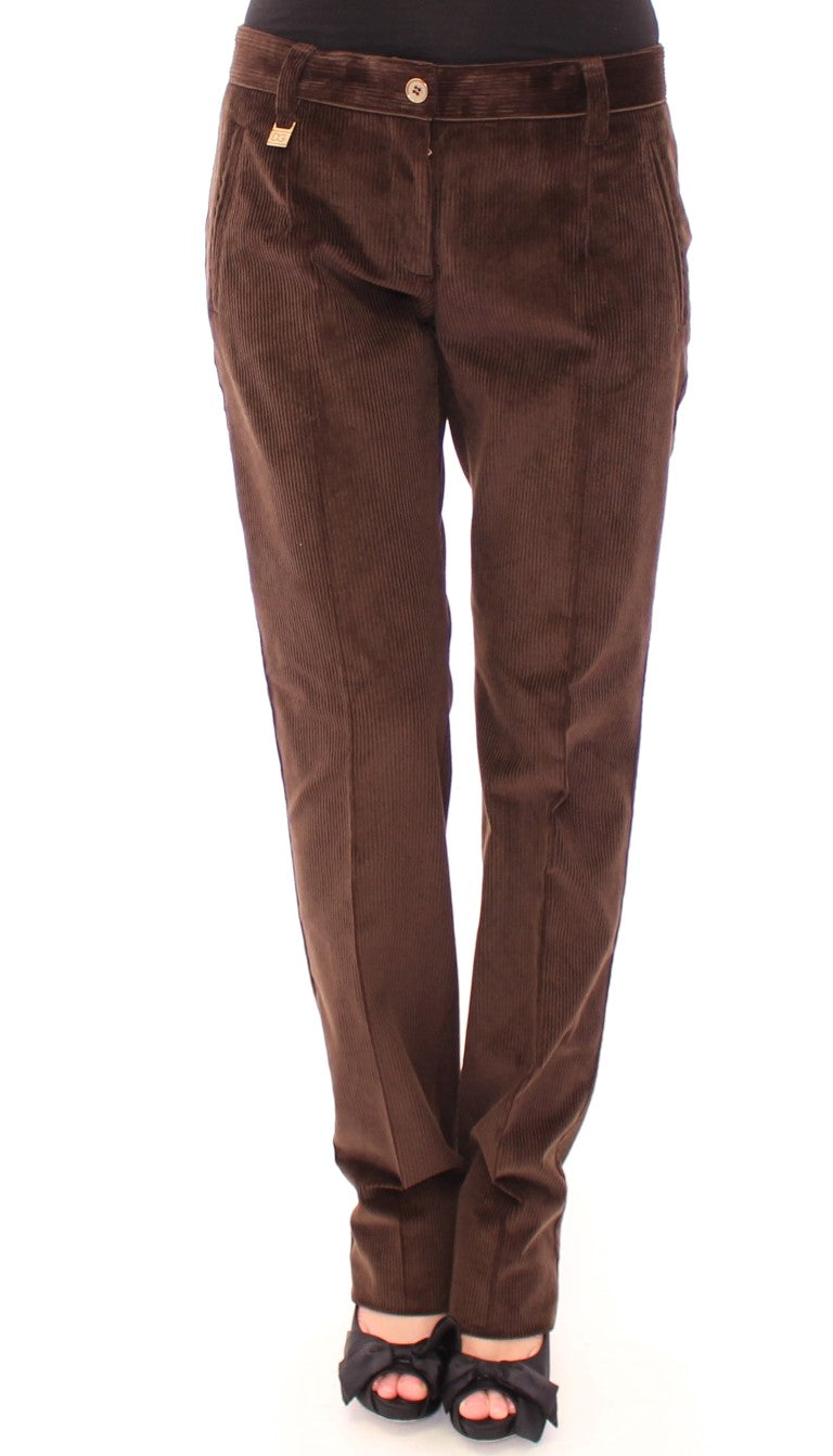 Dolce & Gabbana Elegant Brown Cotton Trousers