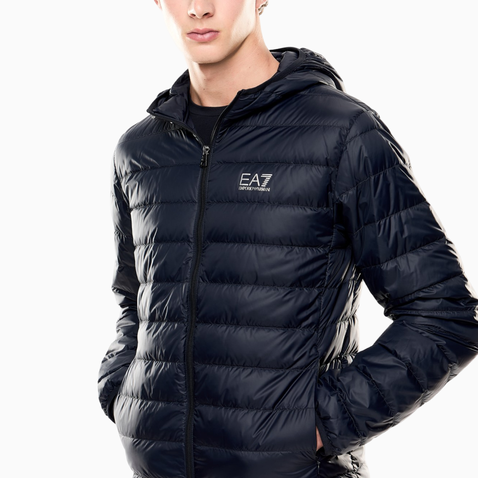 Мъжко тъмно синьо яке EA7 Emporio Armani Men Jacket 8NPB24 PNGPZ Close-Up