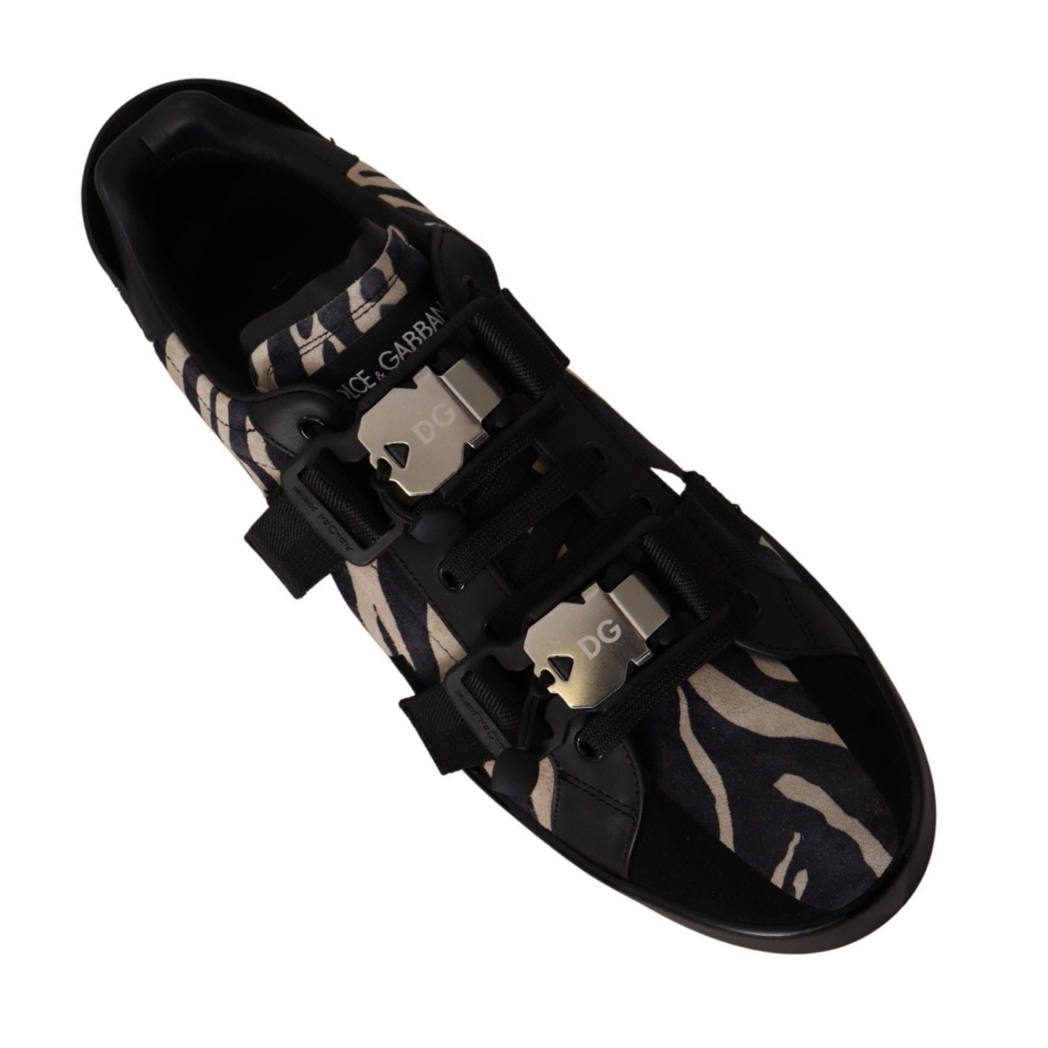 Мъжки луксозни кецове Dolce&Gabbana Men Zebra Suede Low Top Luxury Sneakers