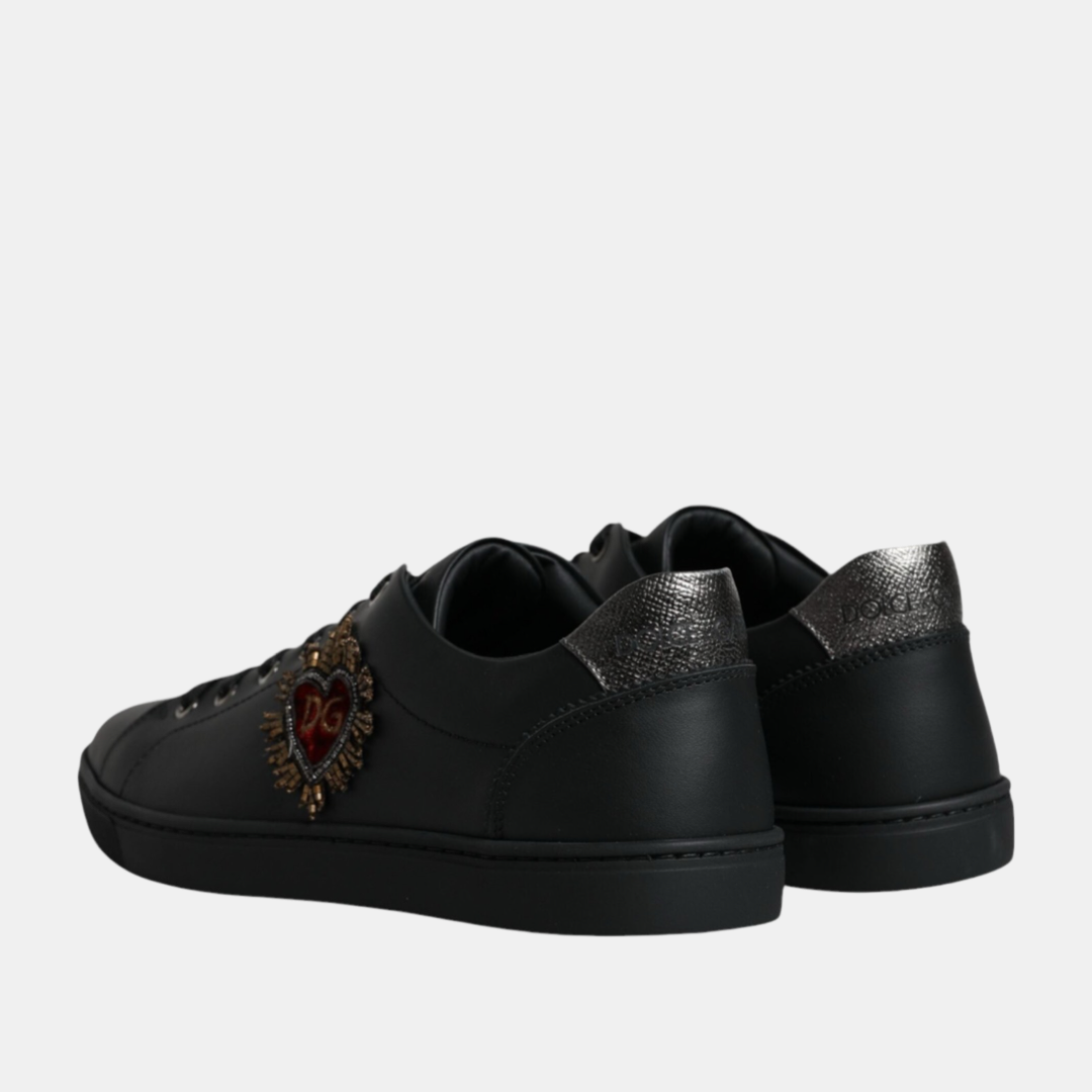 Мъжки черни маратонки Dolce & Gabbana London Sacred Heart Men Sneakers