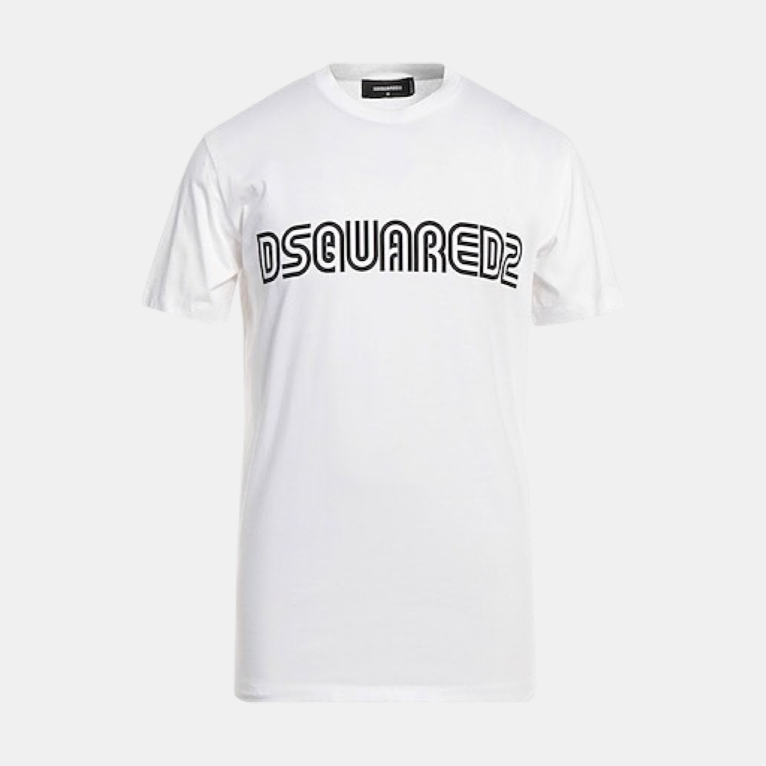 Мъжка бяла тениска Dsquared2 Elevated Classic White Cotton Tee