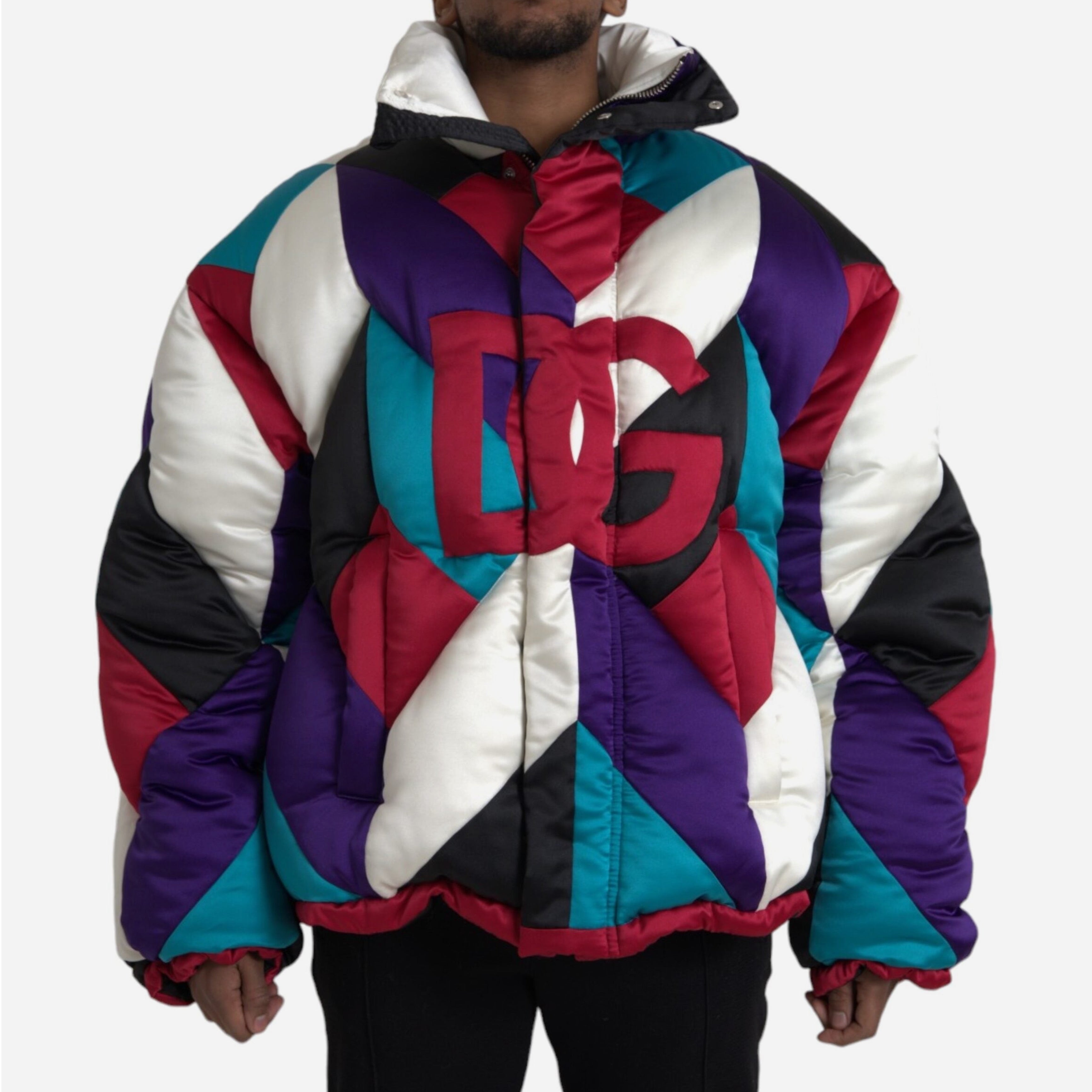 Мъжко луксозно зимно многоцветно пухено яке DOLCE & GABBANA
Men’s Luxury DG Logo Multicolor Puffer Jacket