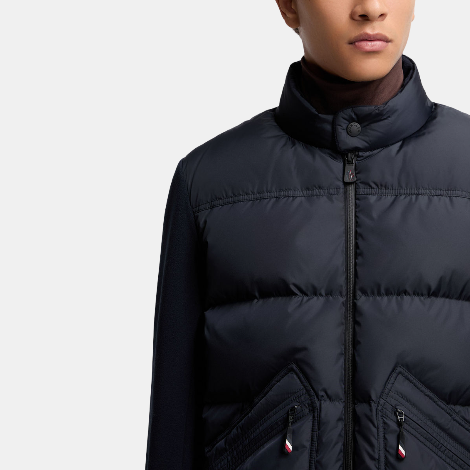Moncler Grenoble Quilted Zip-Up Men Jacket K20978G 000148 0093 Close-Up