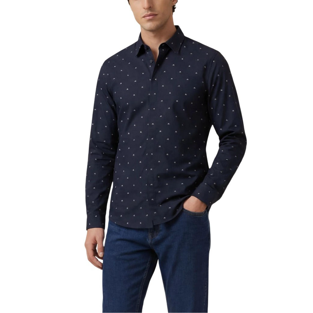 Мъжка синя риза Armani Exchange Men Shirt XM000625 AF13184 Front View