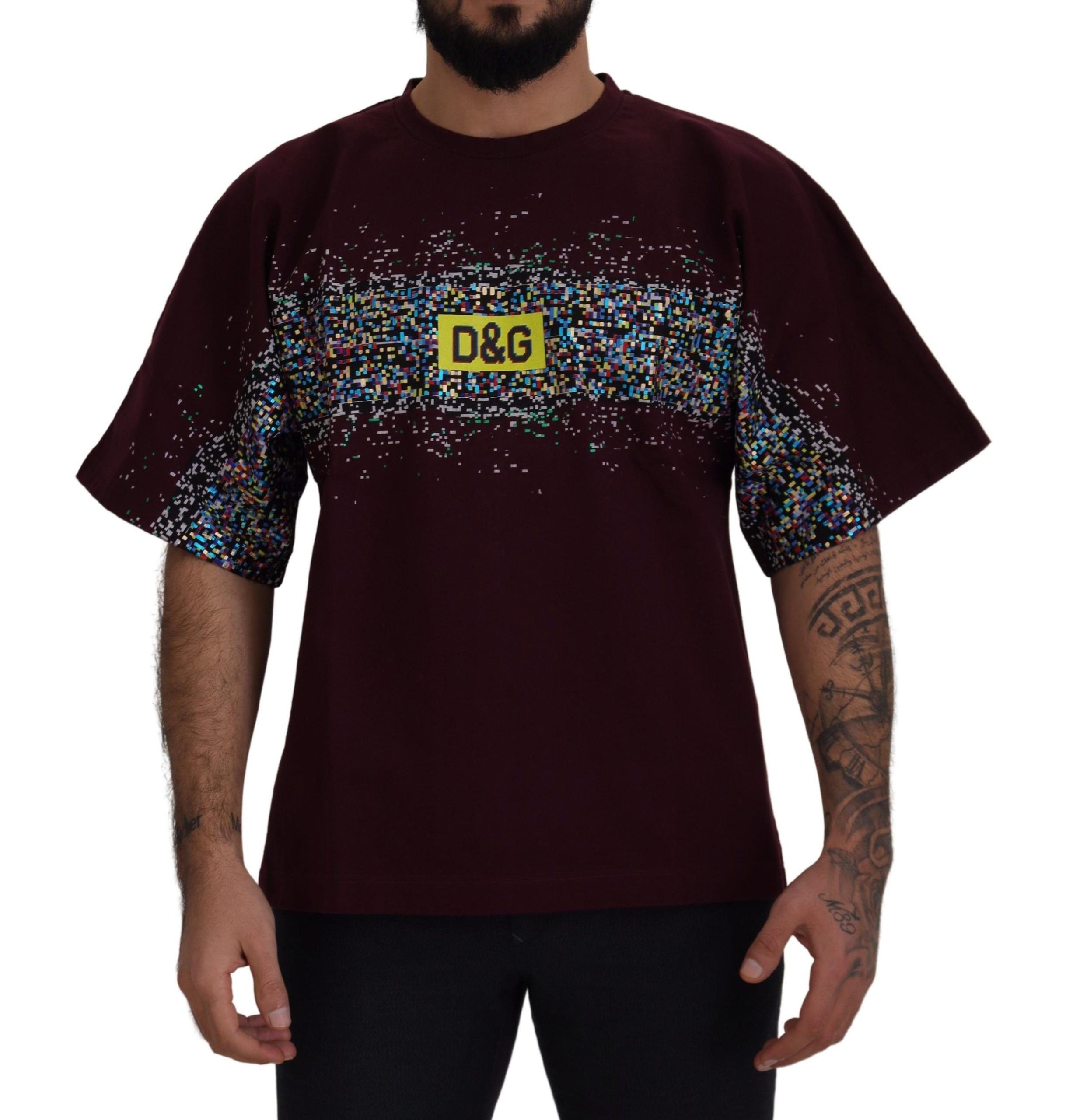 Dolce & Gabbana Bordeaux Crewneck Cotton Tee