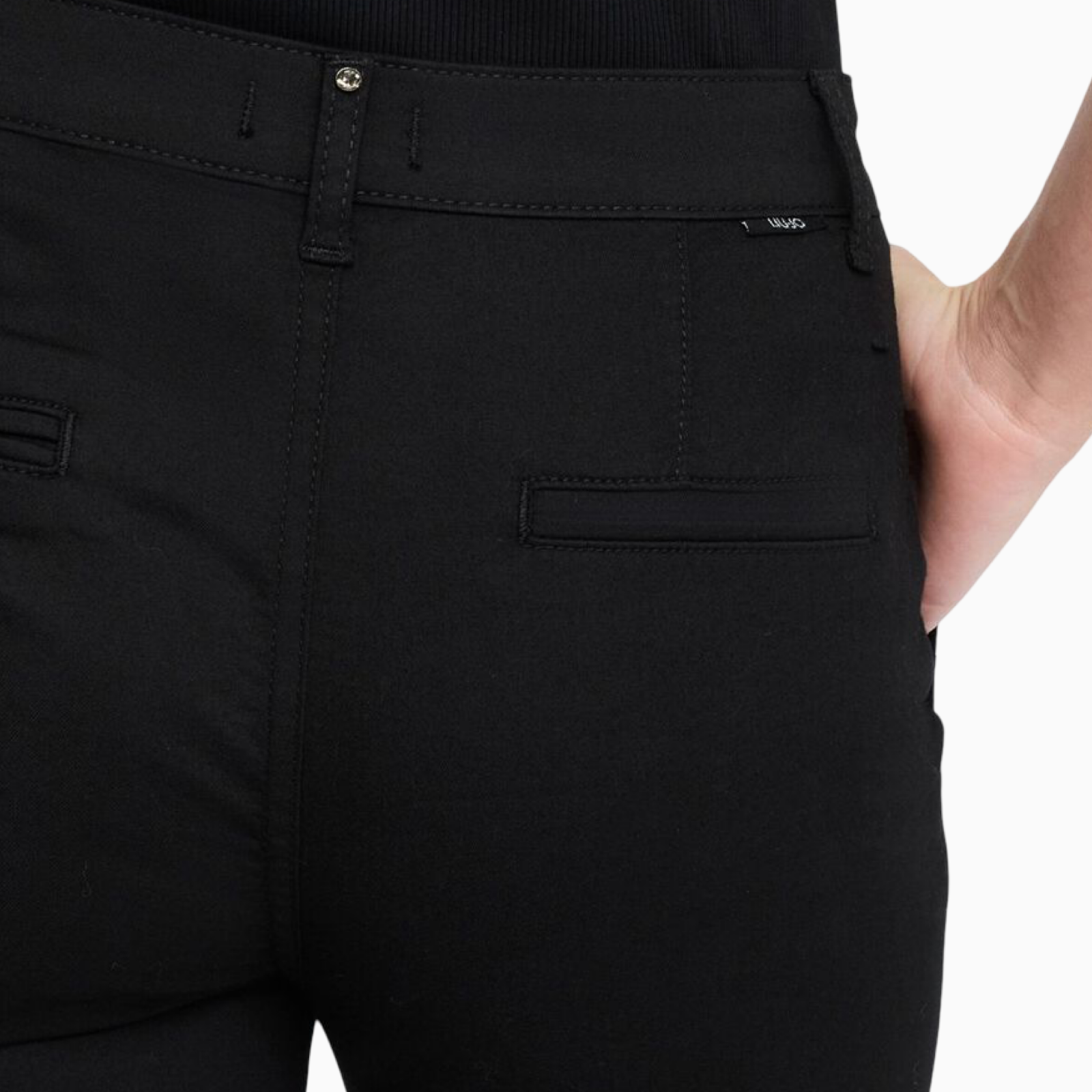 Дамски черен панталон Liu Jo Women Trousers MF5401 T7144 Close-Up