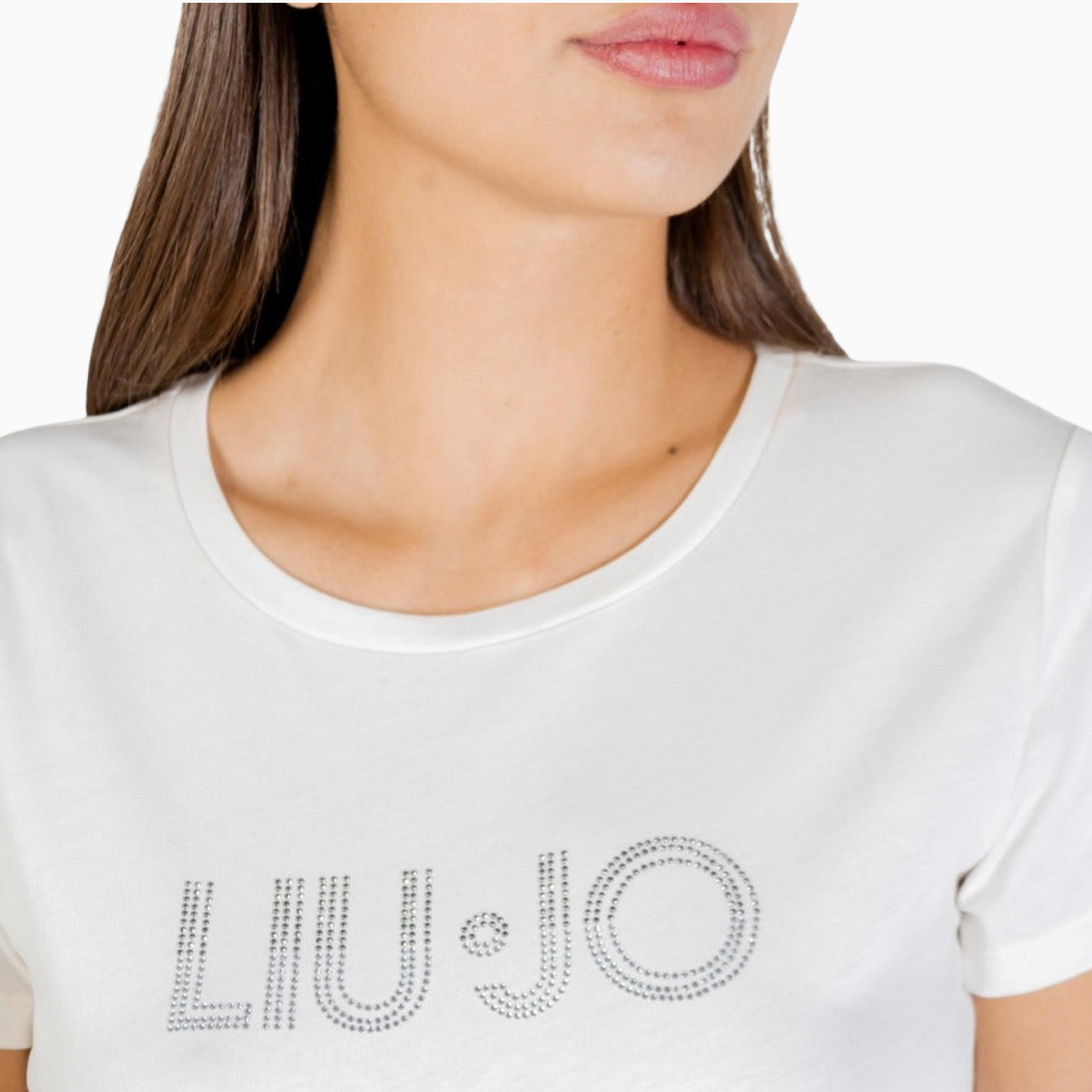 Дамска бяла тениска Liu Jo Women T-shirt TA6056 JS923 Close-Up