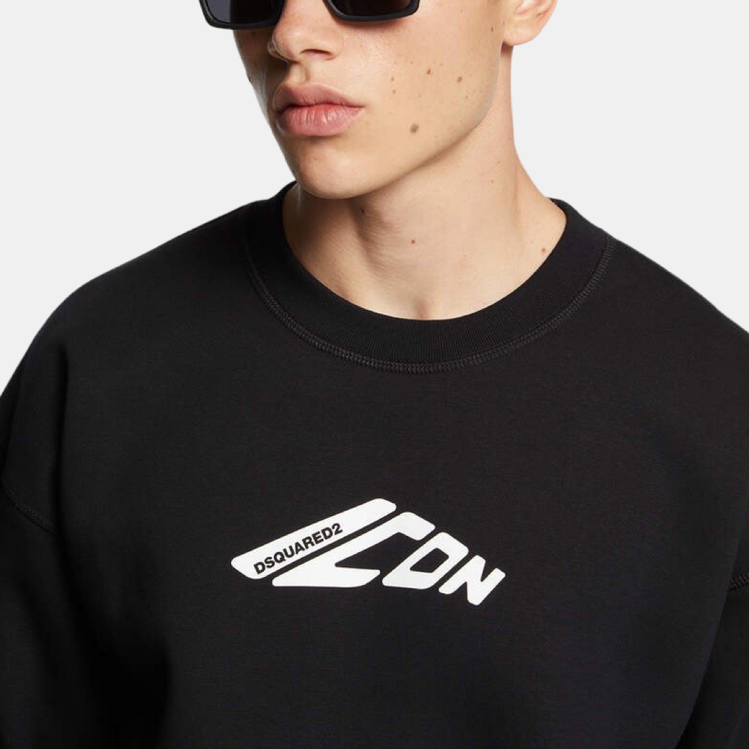 Мъжка черна блуза Dsquared² Icon Men Sweatshirt