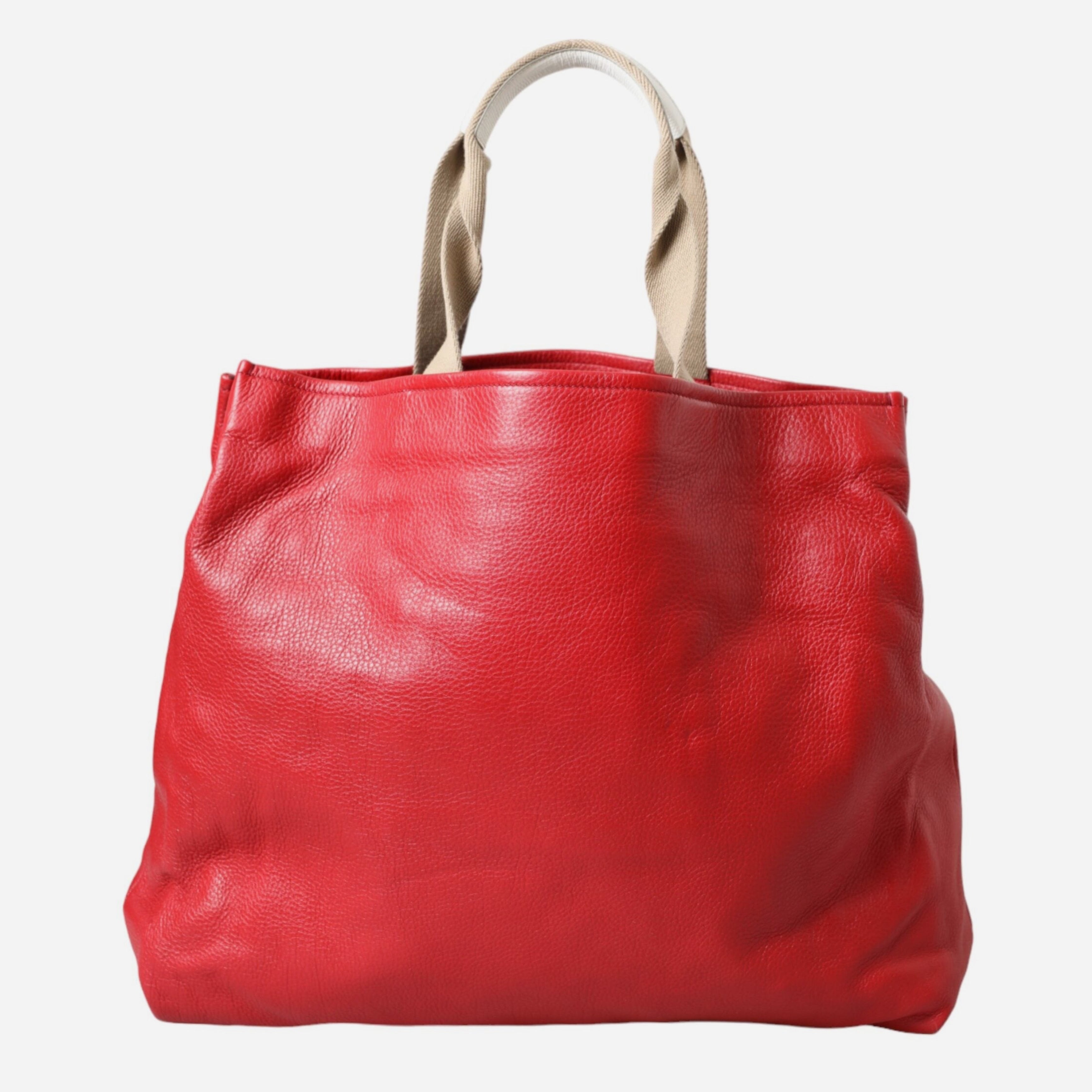 Дамска луксозна чанта от естествена кожа в червено Dolce & Gabbana Women’s Red Leather #DGFamily Patch Tote Bag