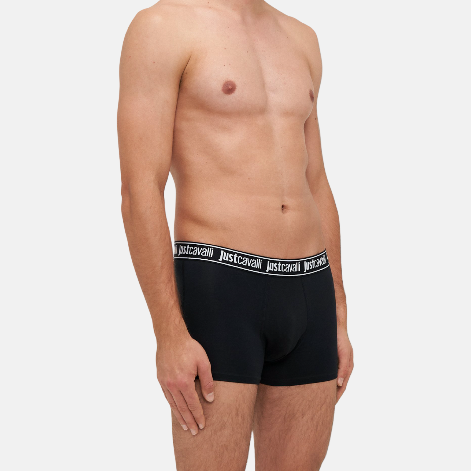 Мъжки боксерки Just Cavalli Men 3-pack Boxers 80OAJU02 CJUT2 899 Model Side View