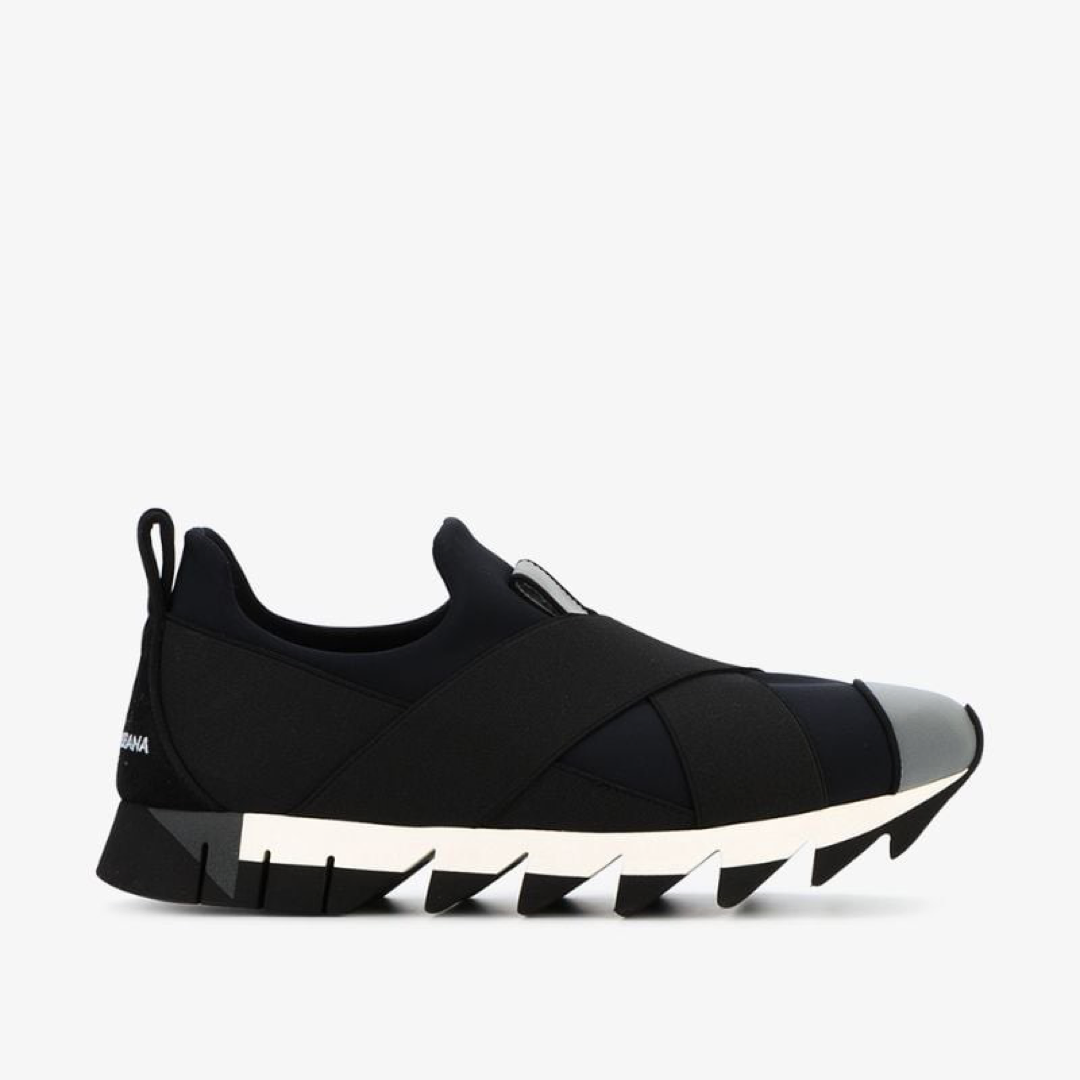 Дамски черни маратонки Dolce & Gabbana Neoprene Stretch Shark Women Sneakers