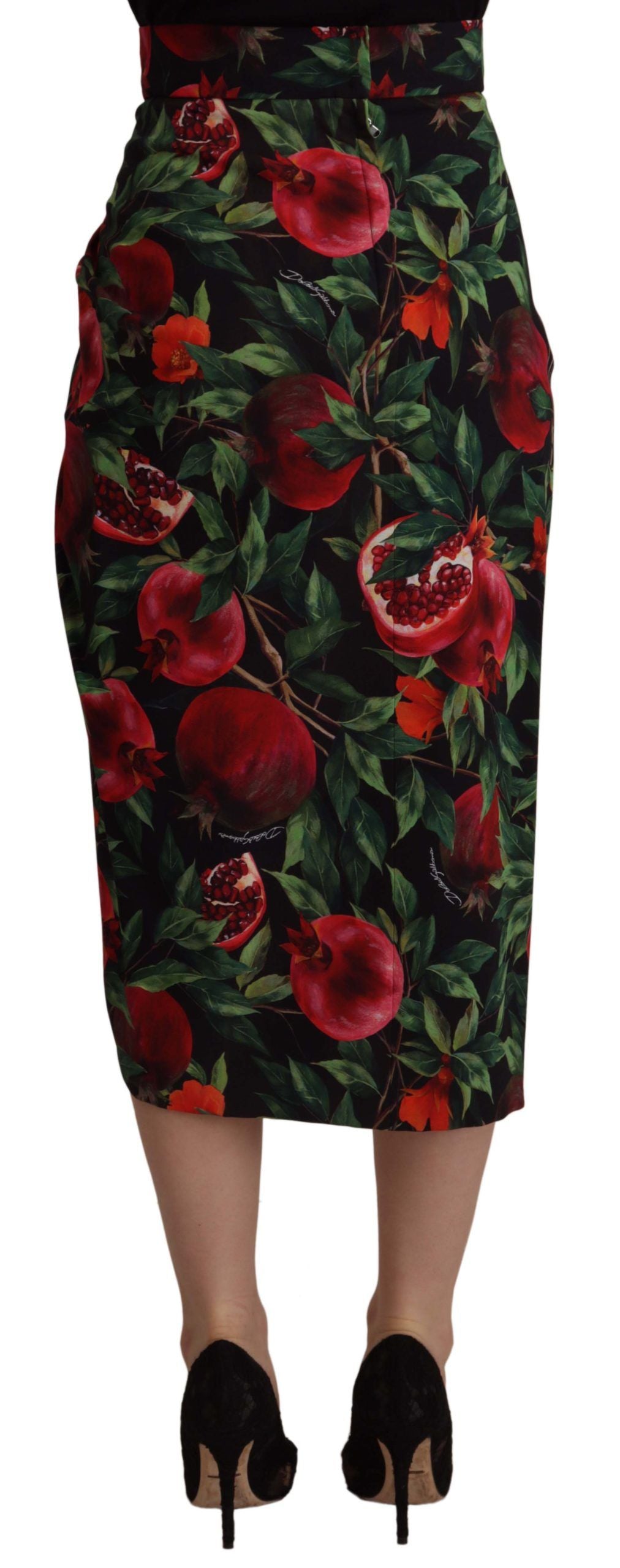 Dolce & Gabbana Chic Midi Wrap Skirt with Fruit Motif