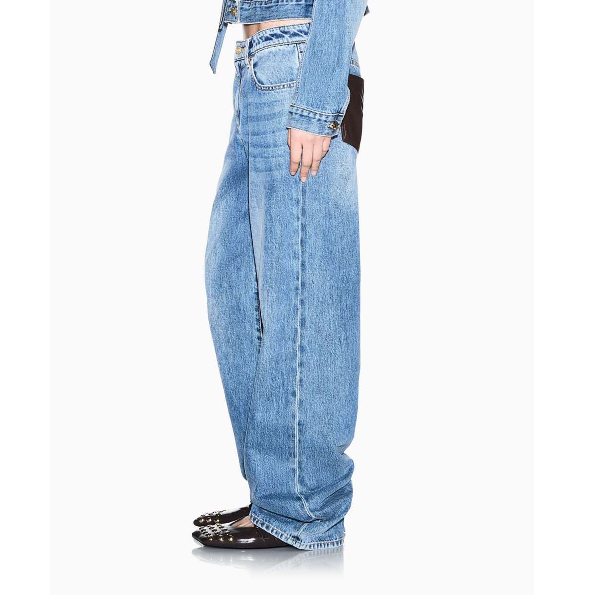 Дамски дънки Armani Exchange Women Oversized Jeans XW000056 AF25766 MB001 Side View