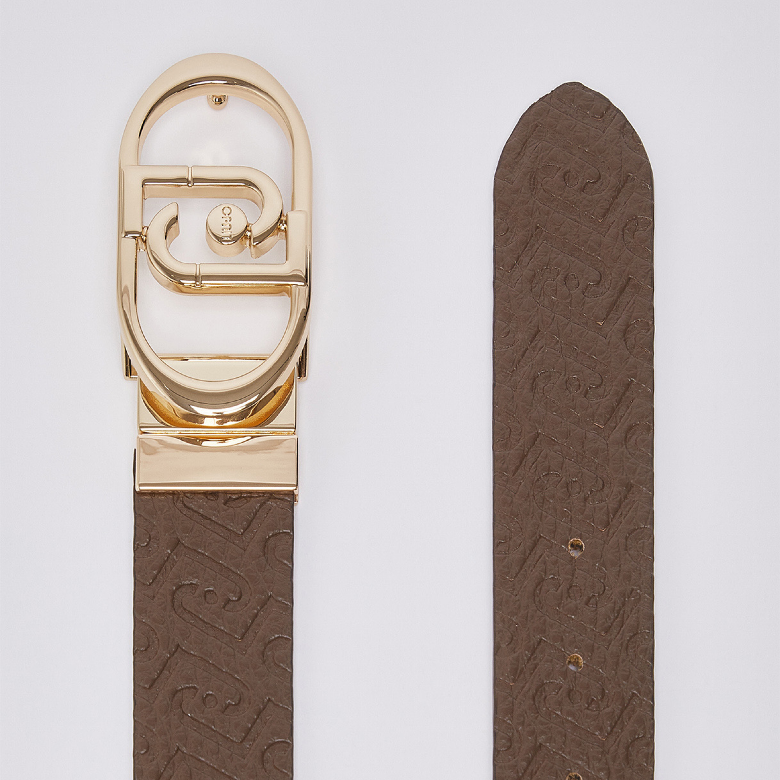 Дамски двулицев кафяв и бежов колан Liu Jo Reversible Belt AA6238 ES034 C3904 Top View