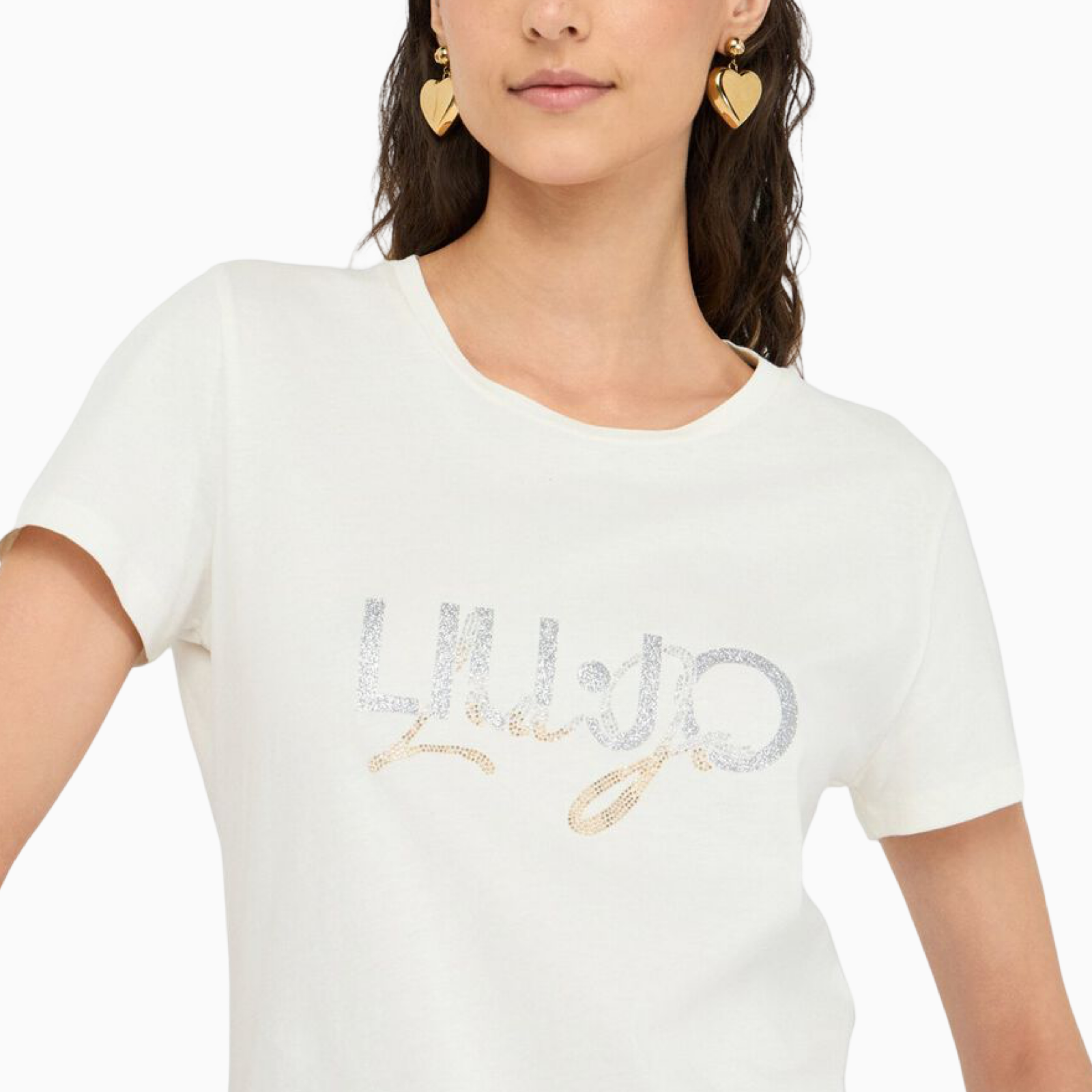 Дамска бяла тениска Liu Jo Women T-shirt TF5287 JS923 Close-Up